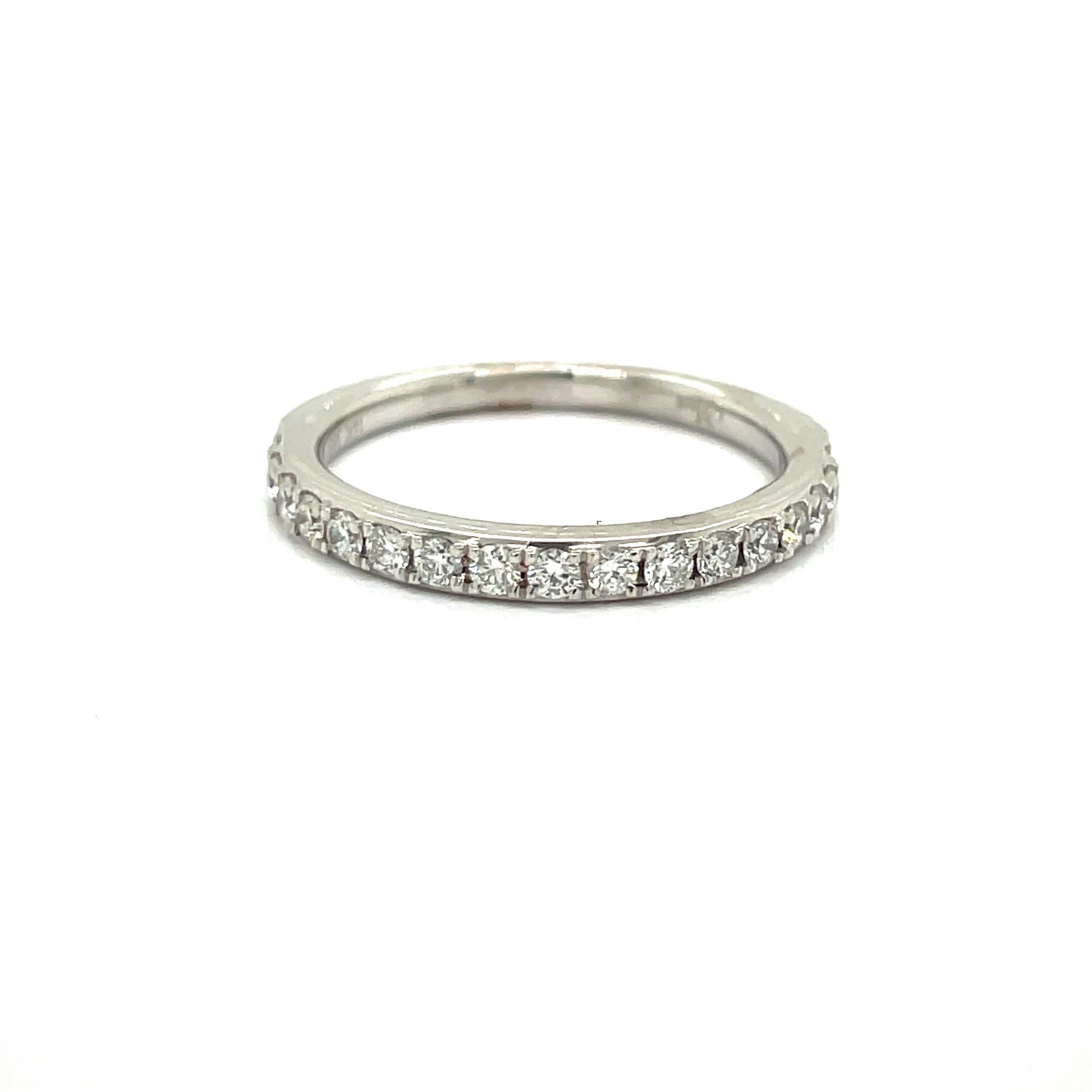 Maya Lianna Anniversary Band, Round Diamond 0.39 cttw H-I SI1-SI2, 14K White Gold 2.50g