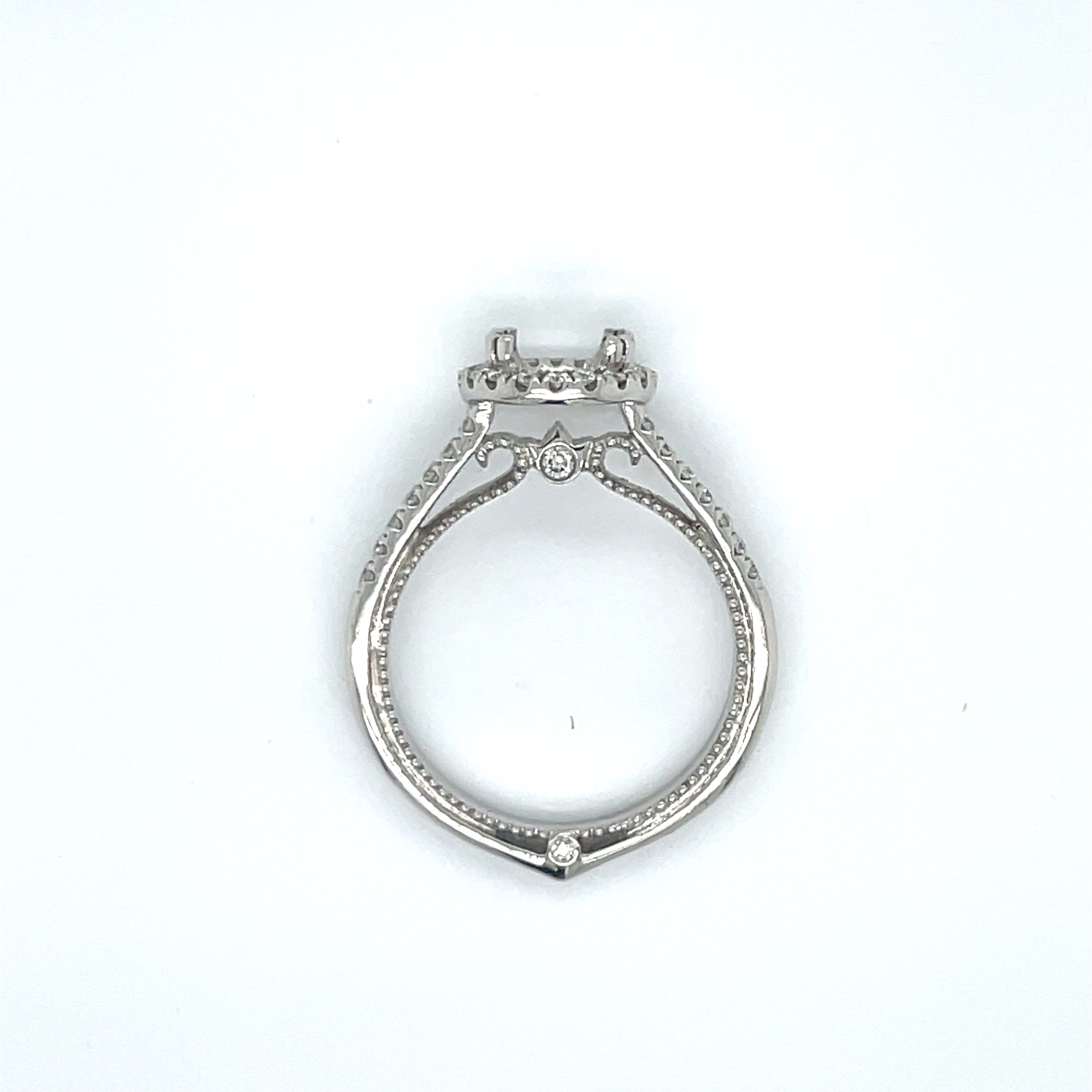 Verragio Semi Mount Ring, Round Diamond 0.25 cttw, 18K White Gold 3.80g