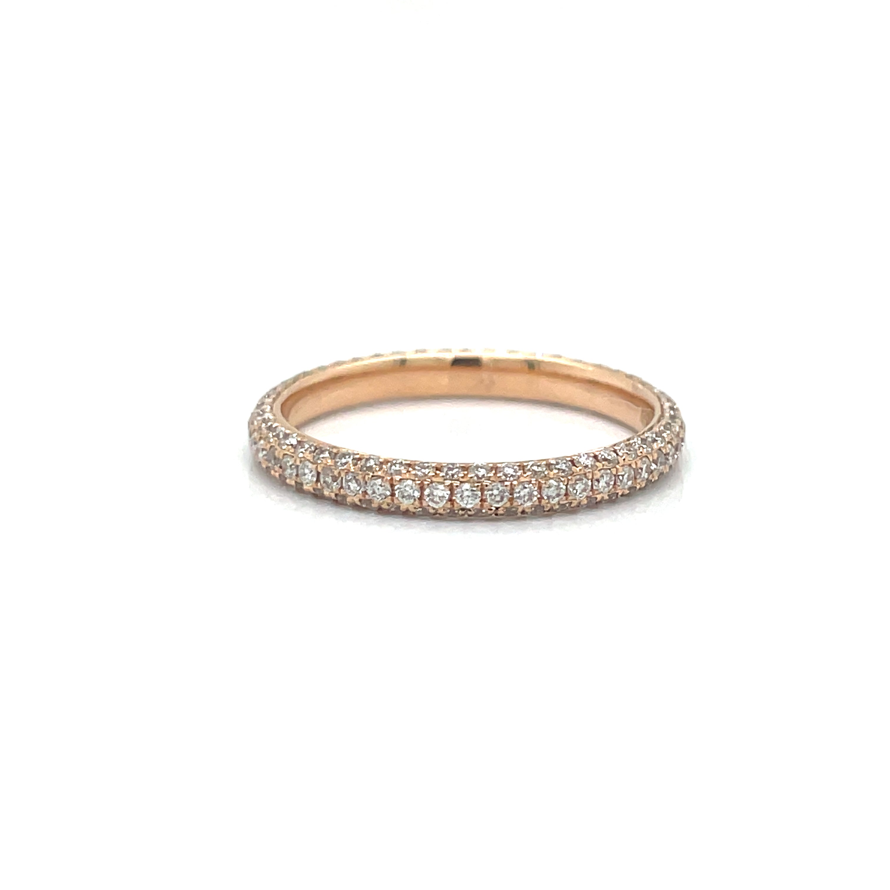 Martin Flyer Ring, Round Diamond 0.82 cttw, 14K Rose Gold 1.60g