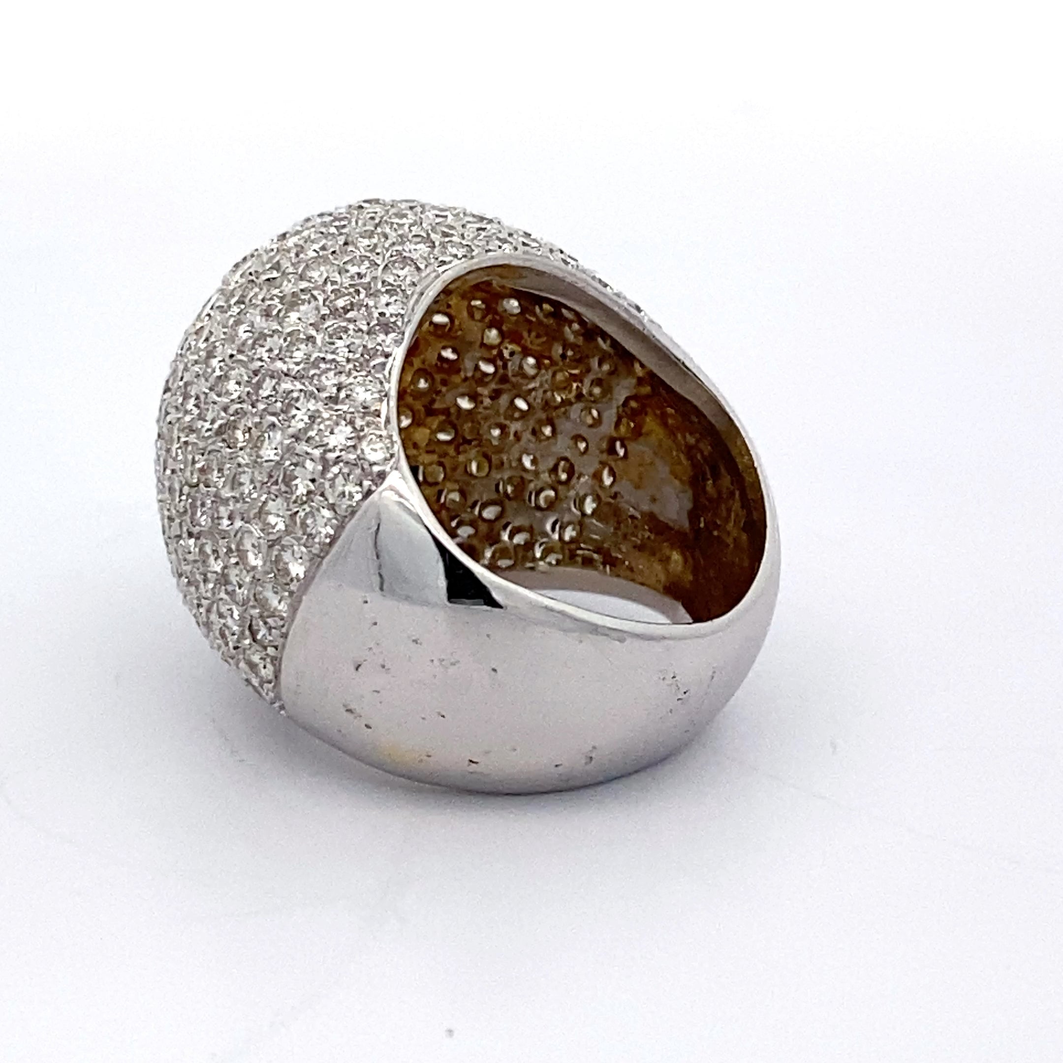 Estate Pave Ring, 275 Round Diamond 9.50ct  G-I VS2-SI1, 18K White Gold 21.39g