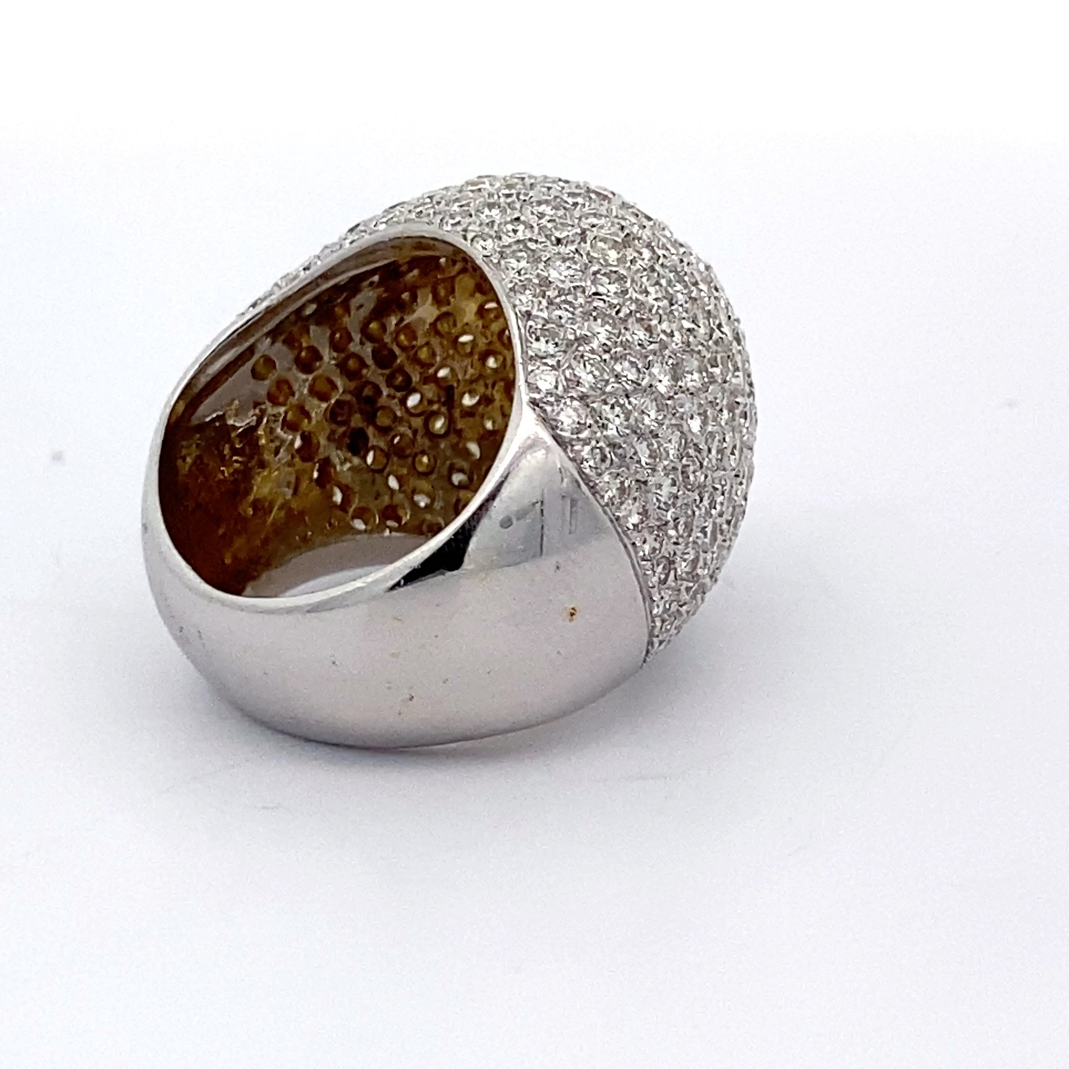 Estate Pave Ring, 275 Round Diamond 9.50ct  G-I VS2-SI1, 18K White Gold 21.39g