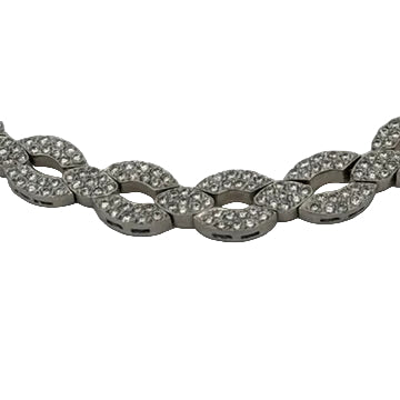 ADJ Necklace, Round Brilliant Cut Diamonds 12.00cttw G-H VS1-SI1, 18K White Gold 50.40g. All Weights Estimated.