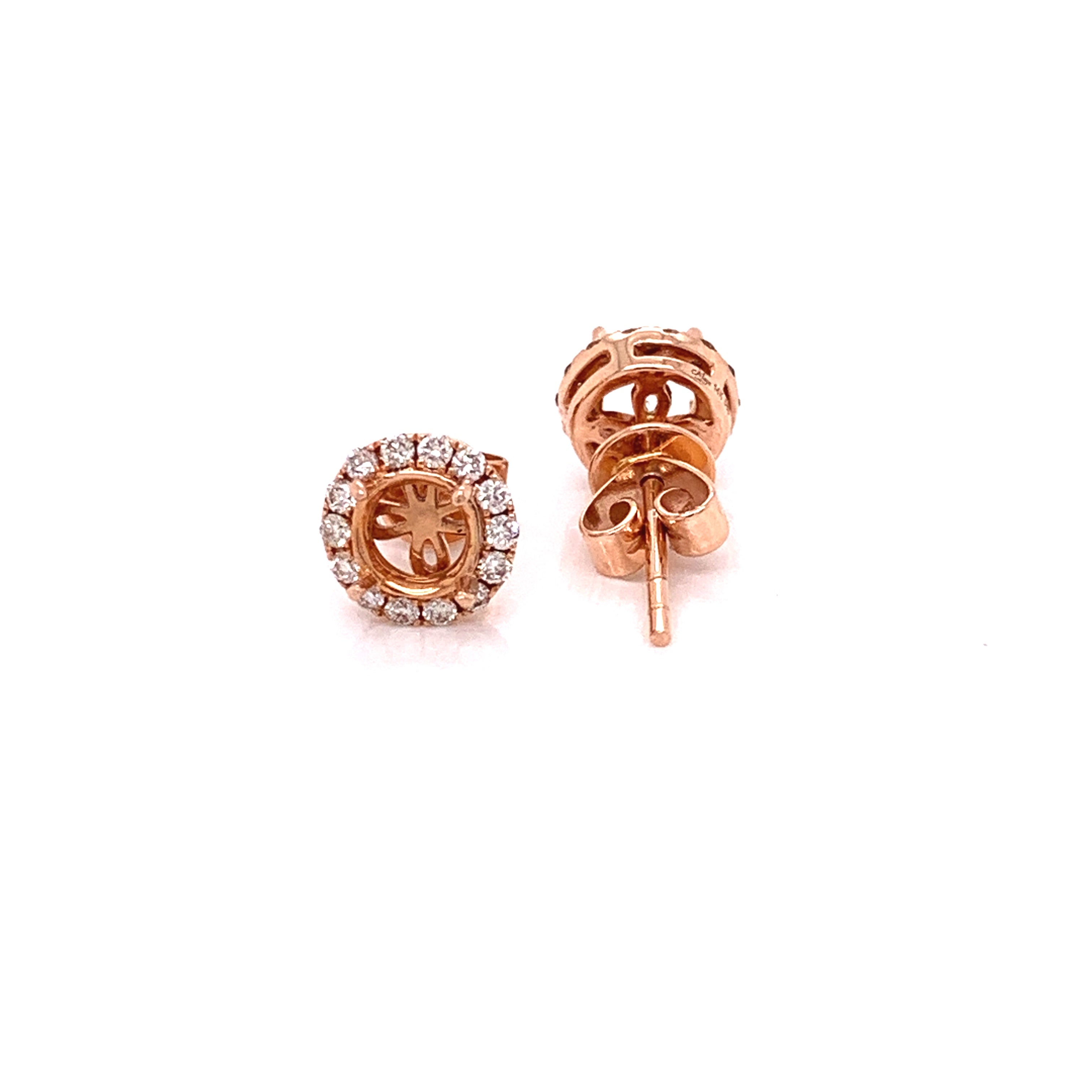 Maya Lianna Earring Jacket, 28 Round Diamond 0.25 cttw, 14K Rose Gold 1.57g