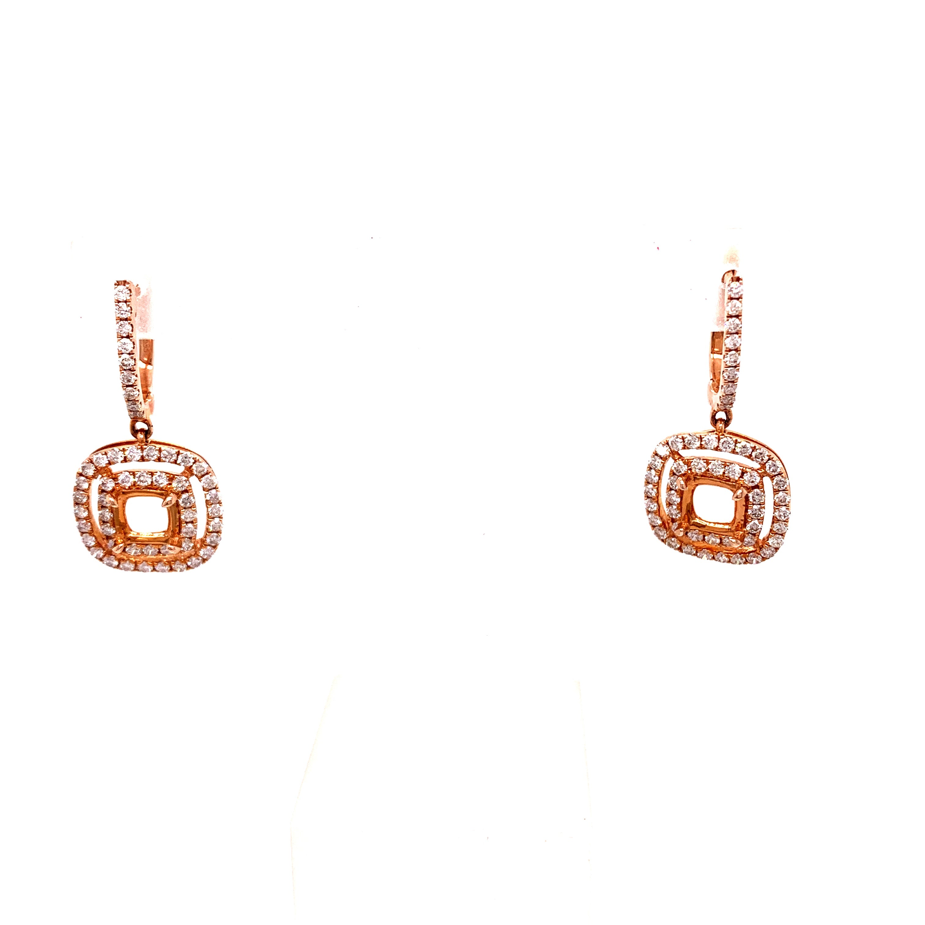 Maya Lianna Earring Jacket, 102 Round Diamond 0.85 cttw, 14K Rose Gold 3.23g