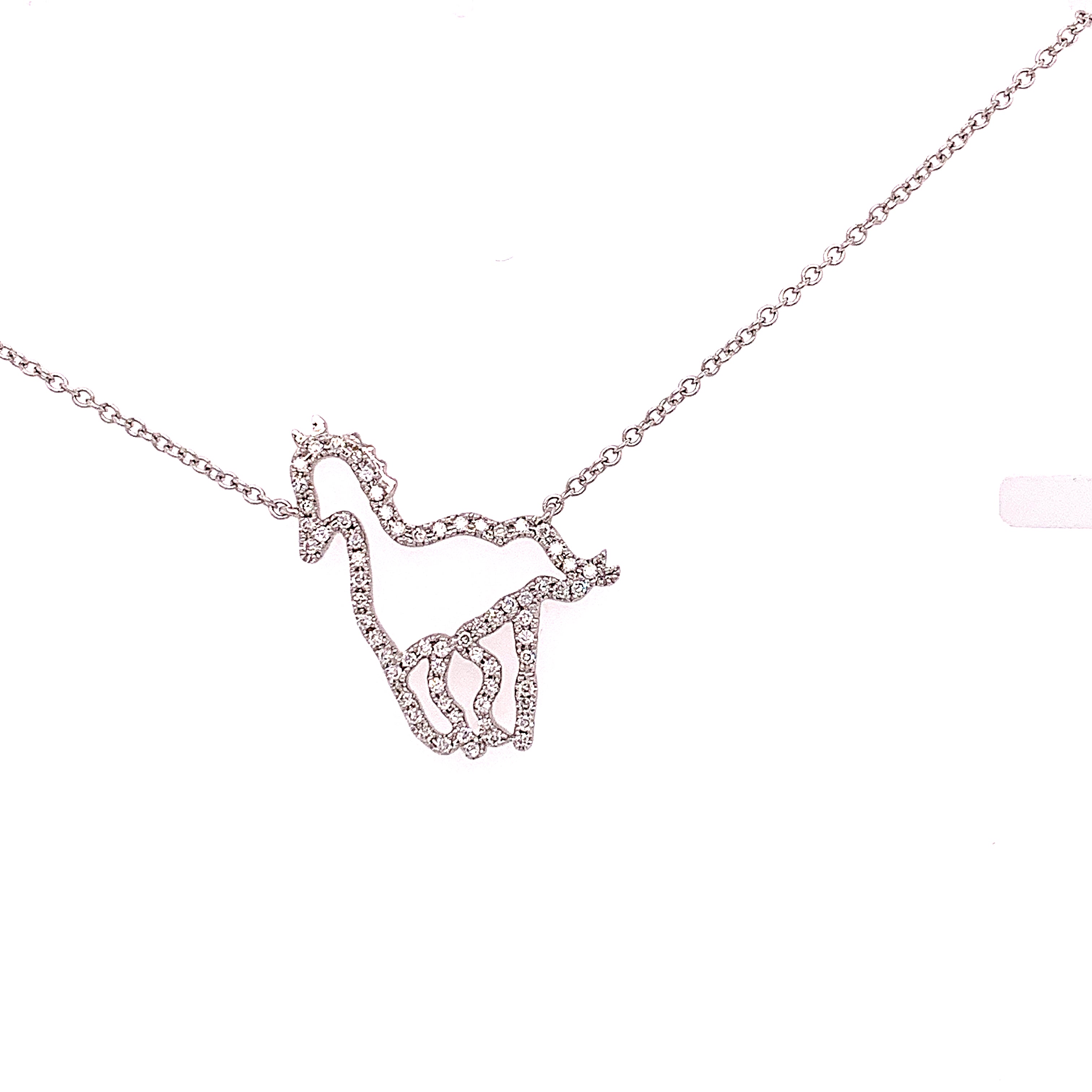 Clyde Duneier Necklace, Round Diamond 0.29 cttw, 14K White Gold 3.20g