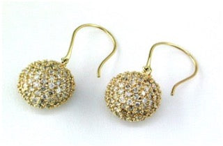 Effy Dangle Earrings, 248 Round Diamond 3.43cttw  H1 SI1 SI2, 14K Yellow Gold