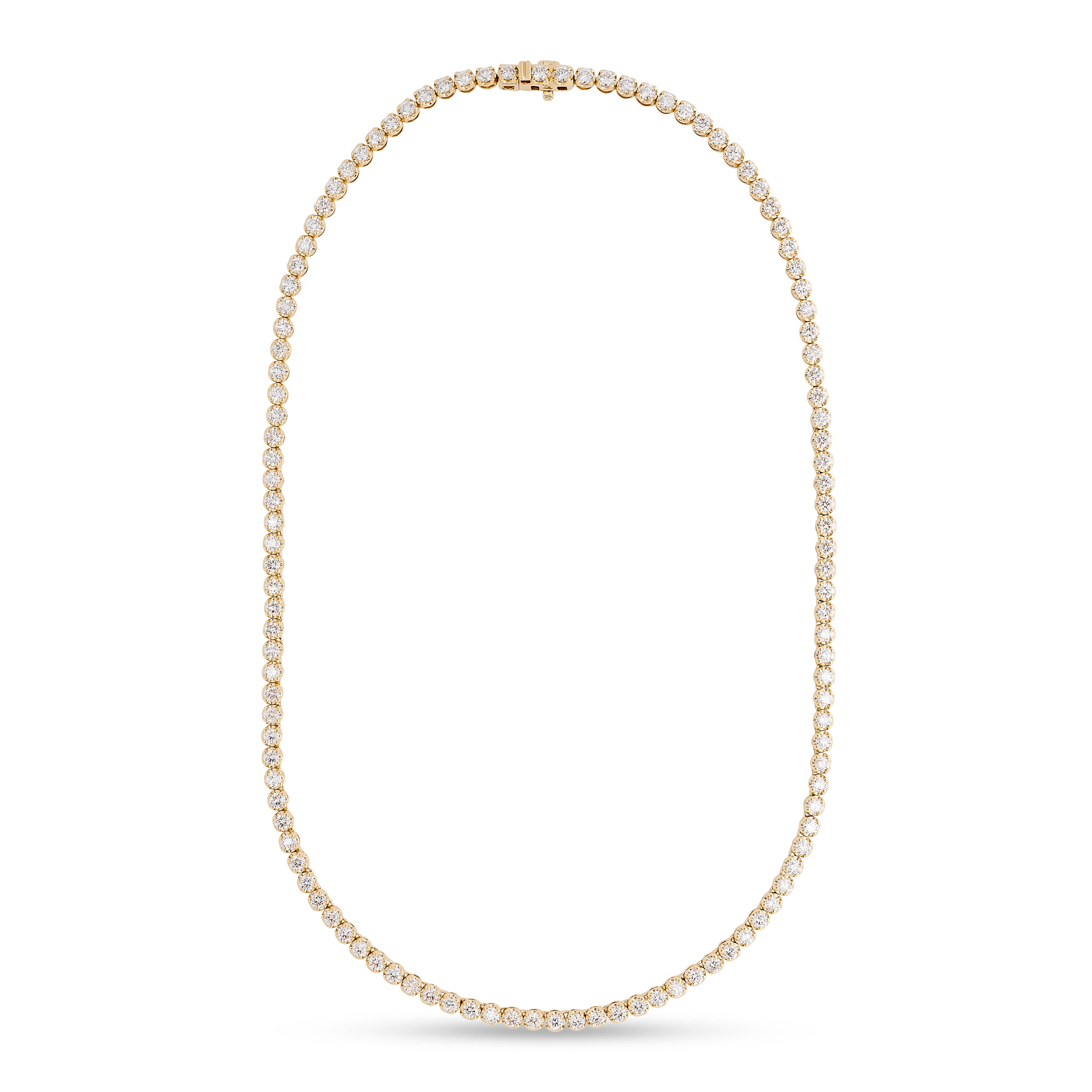 Estate Necklace, 116 Round Brilliant Cut Diamonds 9.50cttw G-H SI1, 14K Yellow Gold 26.94g. All Weights Estimated.