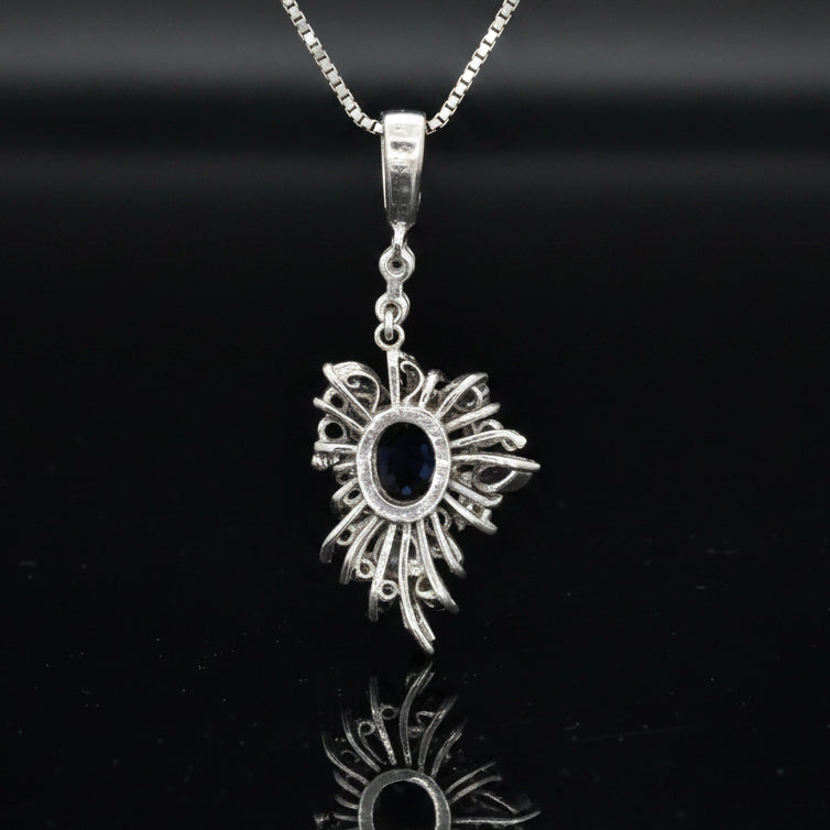 Estate Necklace, Mixed Cut Diamond 0.46cttw G-H VS2-SI, 4 Alexandrite Round/Oval 0.57cttw Blue-Purple, Platinum 6.16g. All Weights Estimated.
