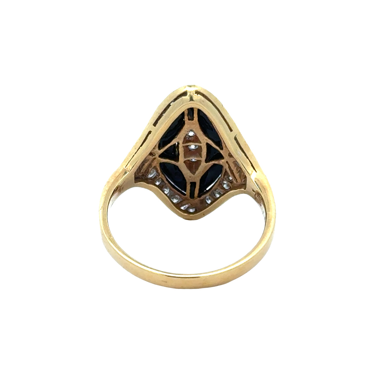 Vintage Ring RBC Diamond 0.25ct  G 18KT YG 4.10g ,All Weights Estimated
