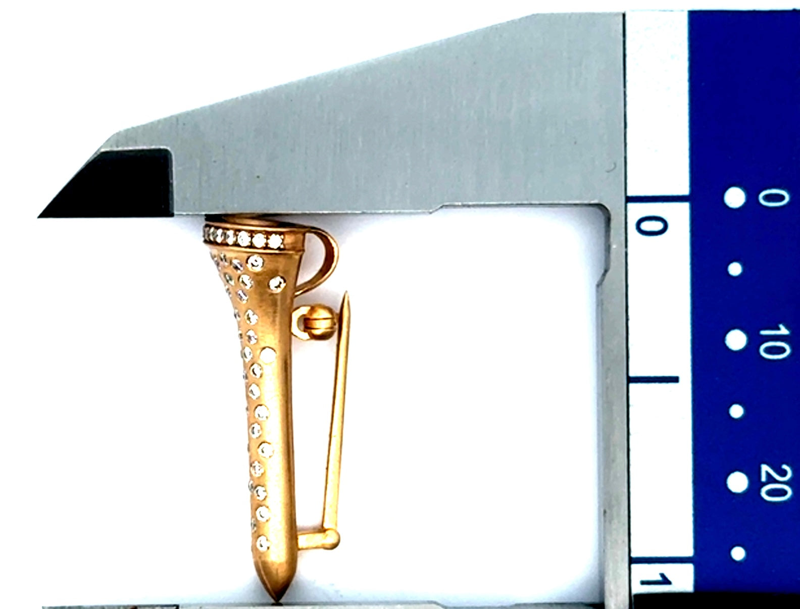  Brooch/Pendant Round Brilliant Cut Diamond 0.28 cttw  G-H VS2-SI1, 14K Yellow Gold 3.30g