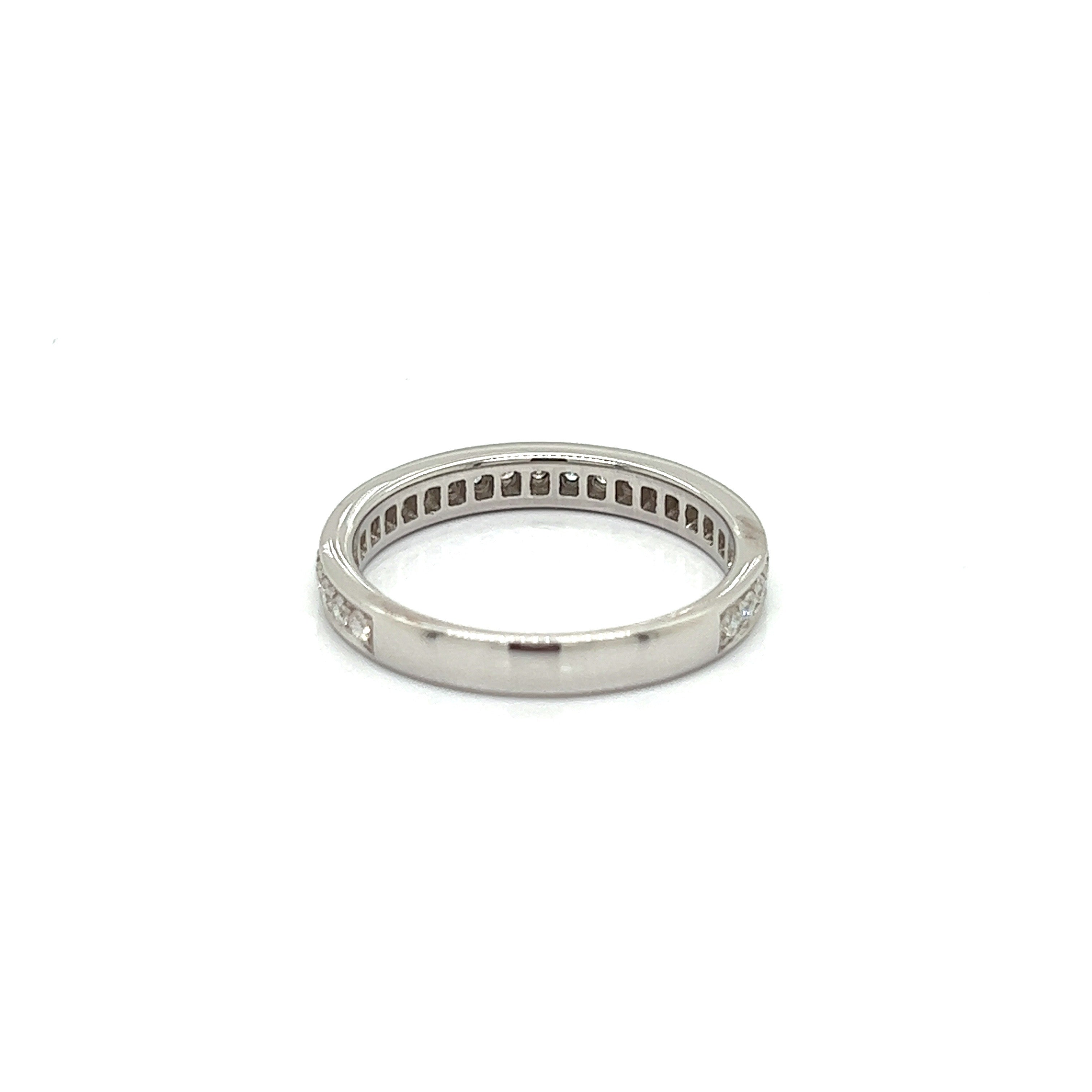 Maya Lianna Anniversary Band Ring, Round Diamond 0.40 cttw H-I SI1-SI2, 14K White Gold 2.46g