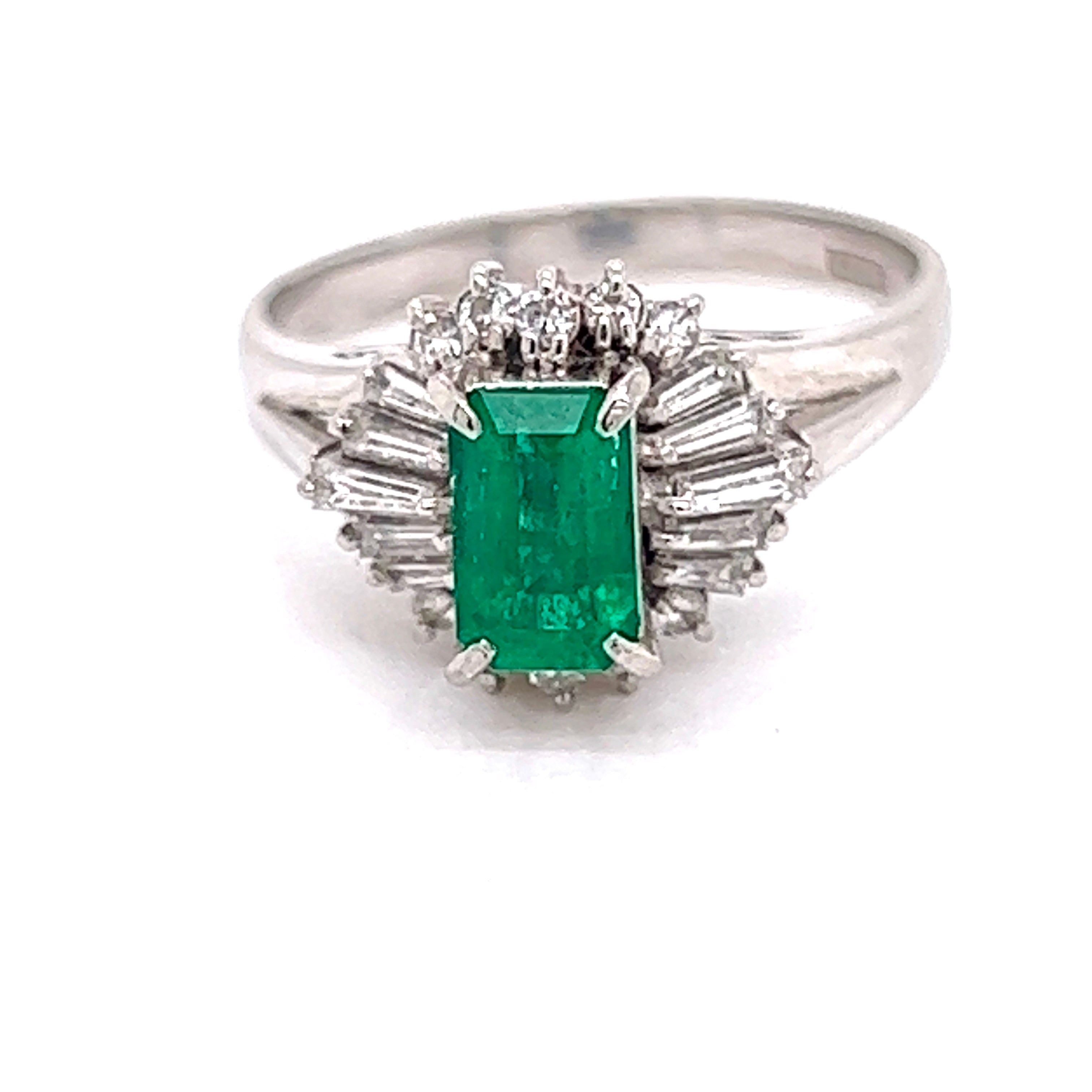 Estate Ring, Mixed Cut Diamond 0.37 cttw H-I-G VS1-SI1, Platinum 5.92g