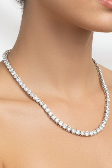  Necklace, 113 Diamond RBC 20.00ct  G-H SI 14K WG 32.64g