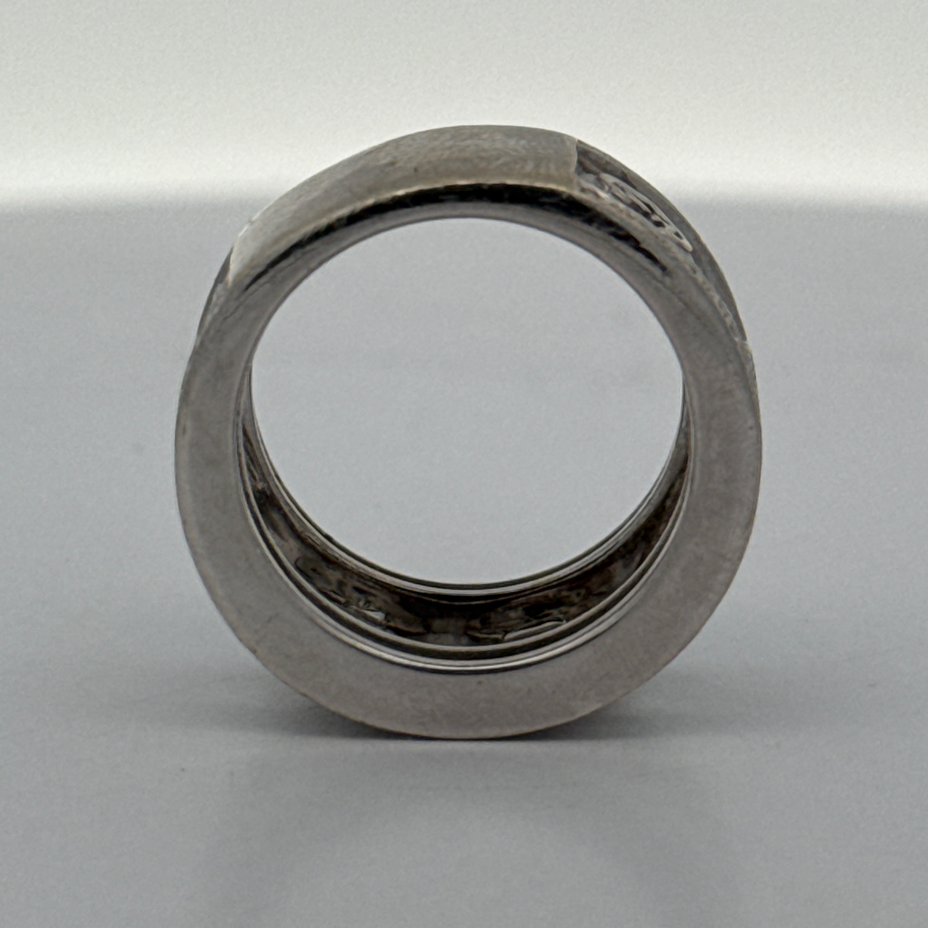 Estate Ring, Round Brilliant Cut Diamond 1.00cttw H-I SI2, 18K White Gold 11.00g, All Weights Estimated.