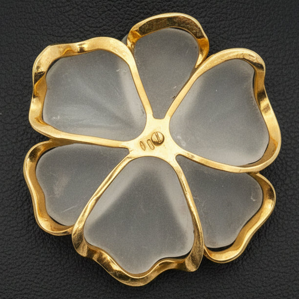 Italian 320 MI Roberto Paolini Necklace, 12 Round Brilliant Cut Diamonds 1.20ct G-H VS1-SI1, Rock Crystal, 18K White/Yellow Gold 115.00g. All Weights Estimated.