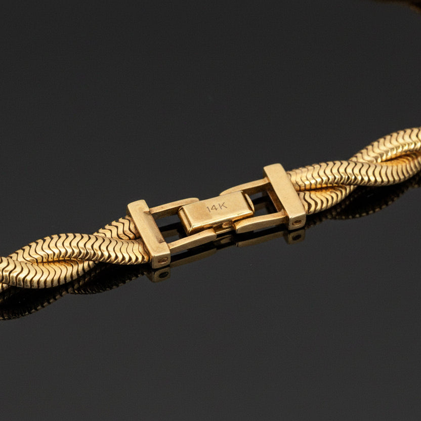 Estate Necklace 14K Yellow Gold 83.19g