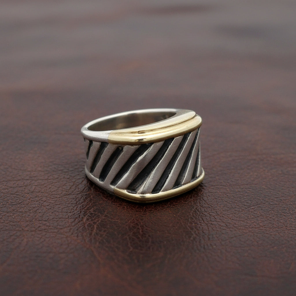 David Yurman Ring 18K/Silver Yellow Gold 8.73g