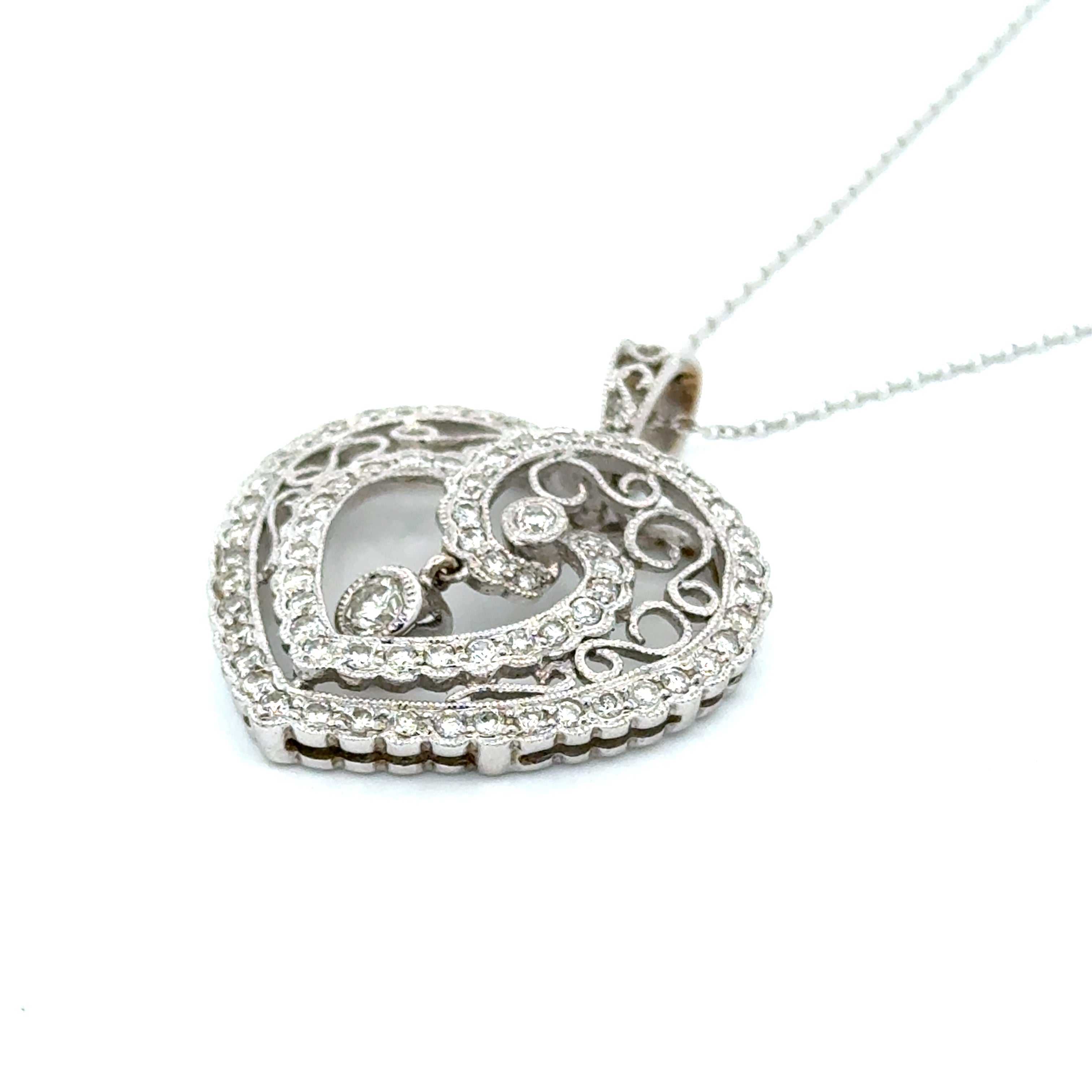 Edel Weiss Necklace, 72 Round Brilliant Cut Diamonds 1.50cttw G-H VS2-SI1, 18K White Gold 6.59g. All Weights Estimated.