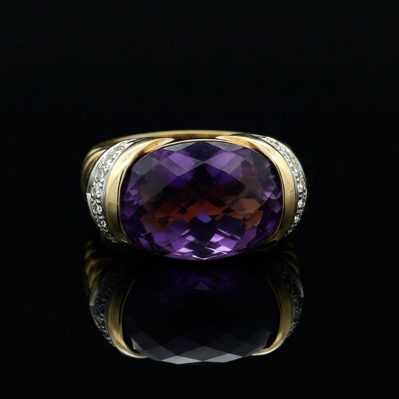 Unknown Ring, 18 Diamond RBC 0.15Ct  H/I VS2-SI1 14KY WG/YG 12.59G