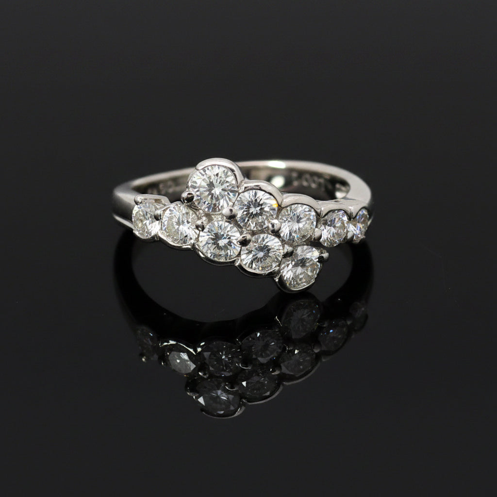 Unknown Ring, 10 Diamond RBC 1.06Ct  G/H VS1-VS2 PLAT 4.50G