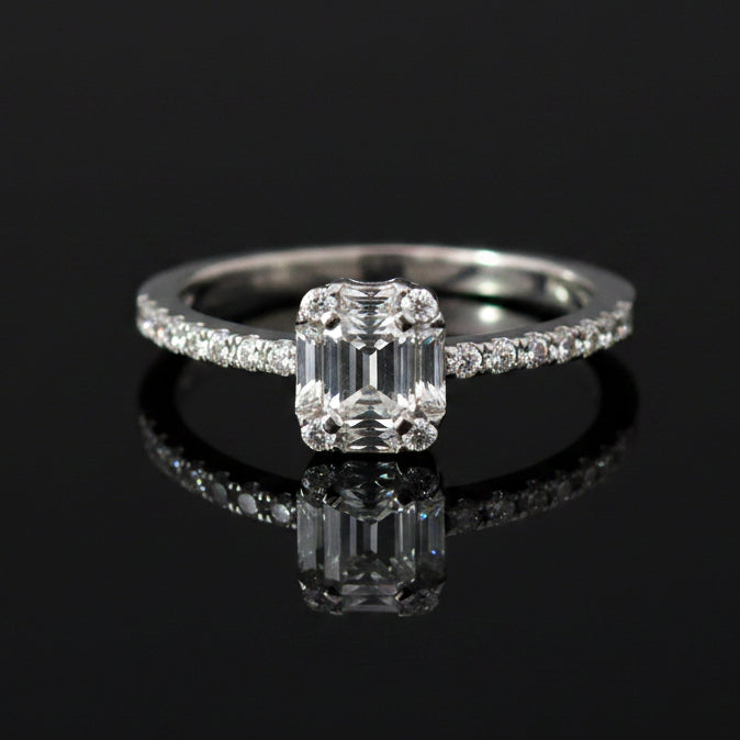Custom Designer Ring, 57 Diamond Bag/RBC 0.71Ct  H/I SI1 14KW WG 3.16G