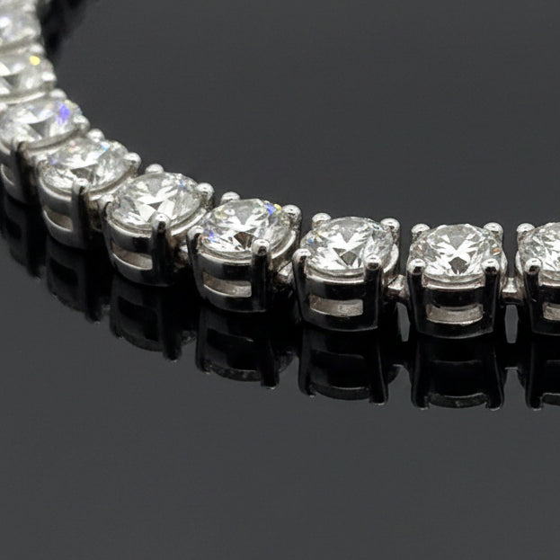  Necklace, 113 Diamond RBC 26.45ct  G-H SI 14K WG 33.74g