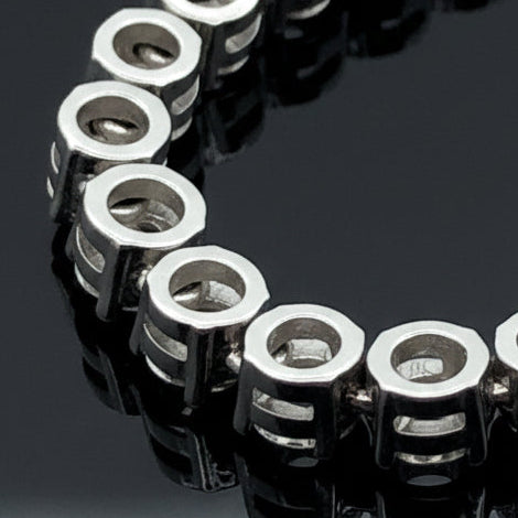  Necklace, 113 Diamond RBC 20.00ct  G-H SI 14K WG 32.64g