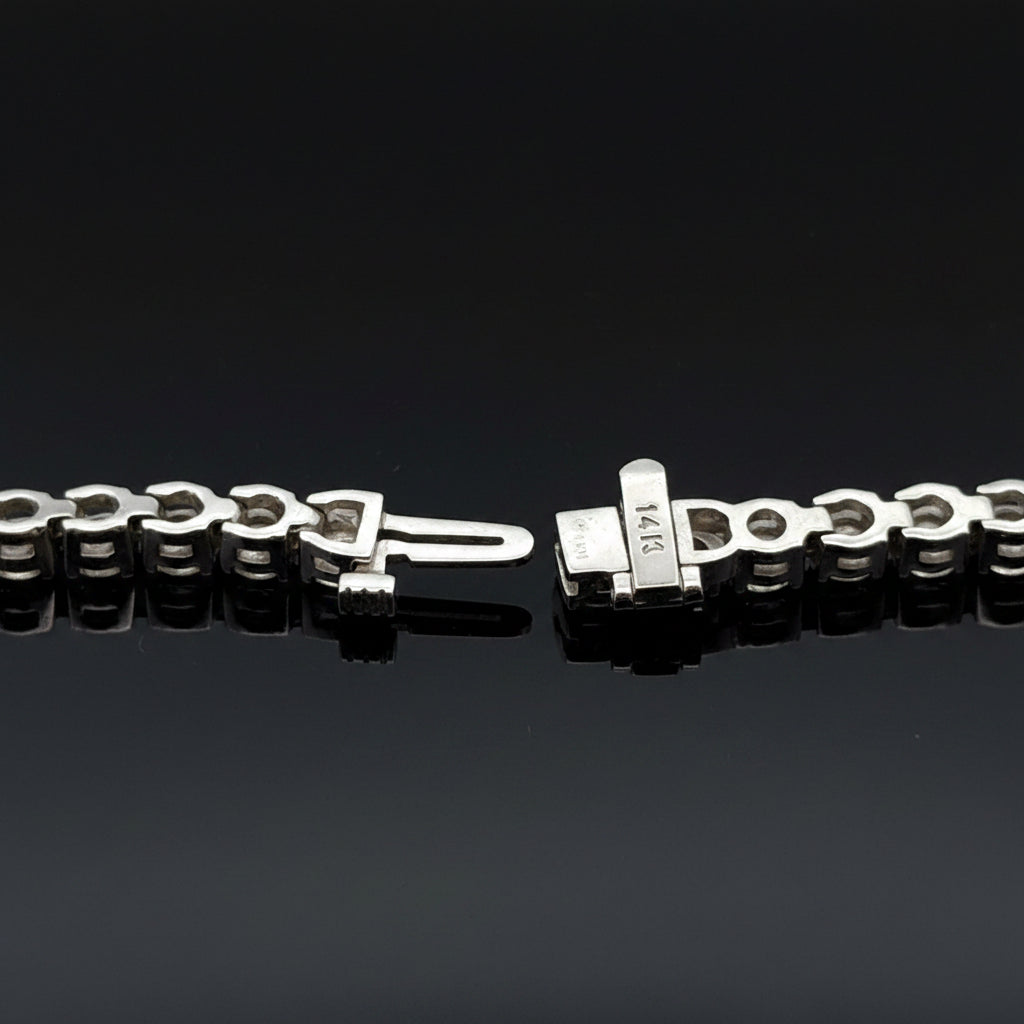  Necklace, 114 Diamond RBC 19.10ct  G-H SI 14K WG 34.08g