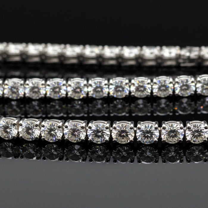  Necklace, 102 Diamond RBC 32.12ct  G-H SI 14K WG 36.89g