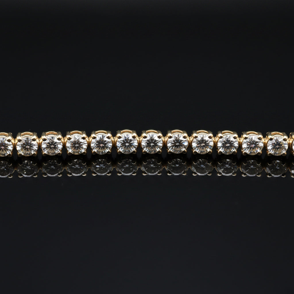  Necklace, 145 Diamond RBC 6.70ct  G-H SI 14K YG 17.91g