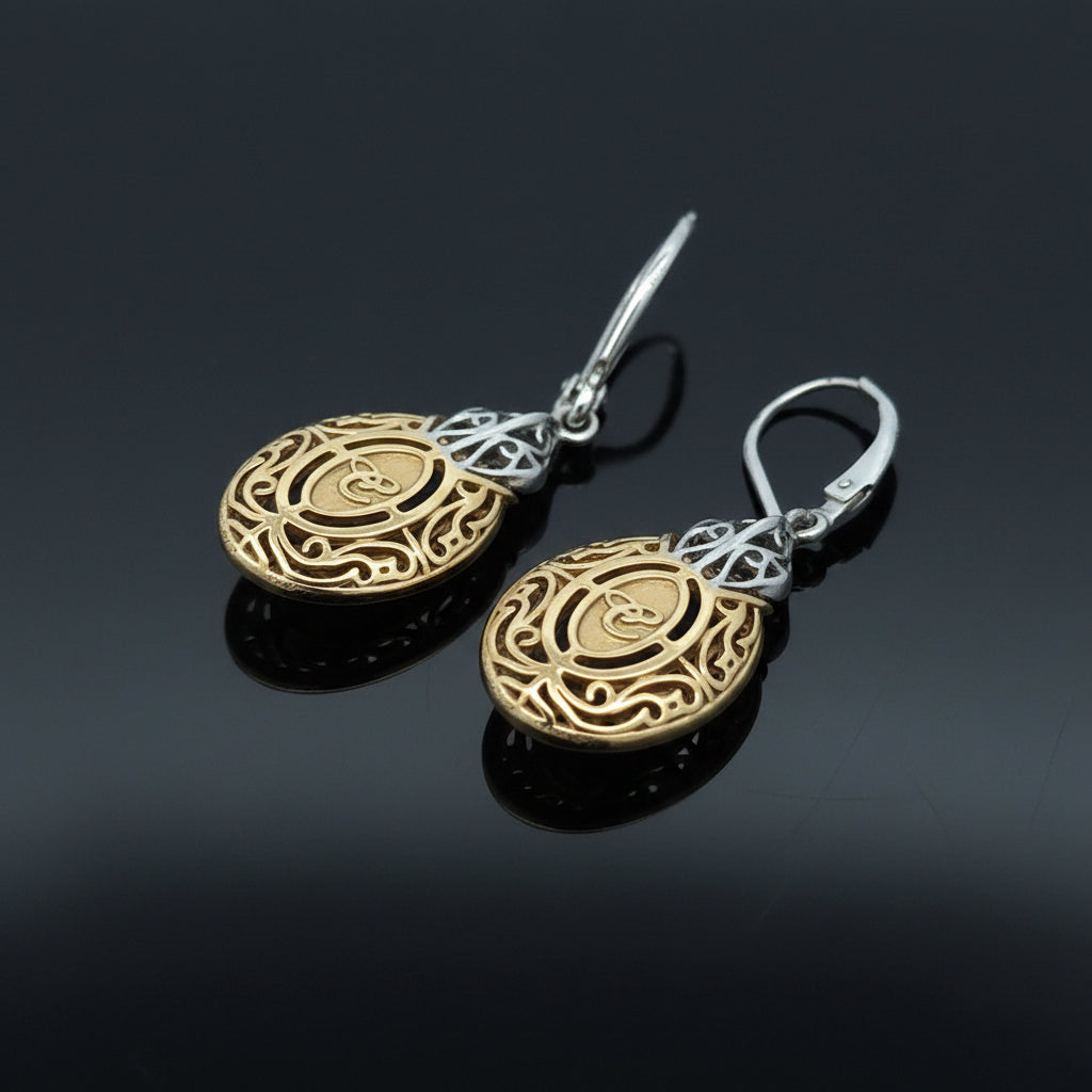 Estate Earrings, Round Brilliant Cut Diamond 0.84 cttw  FY-H VS1-SI1,2 Opal Cabochon 7.57 cttw  18K White/Yellow Gold 8.54g. All Weights Estimated.