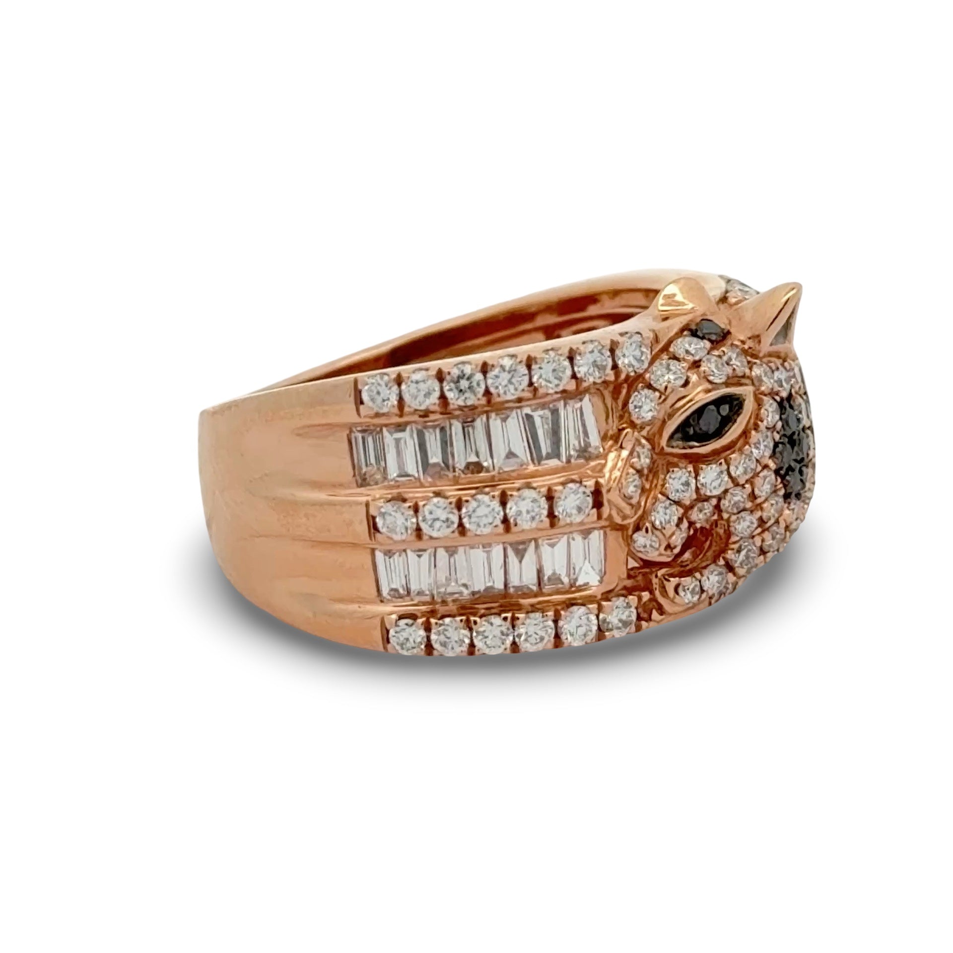 Effy Ring, Mixed Diamond 1.54 cttw White-Black, 14K Rose Gold 8.22g. 12348