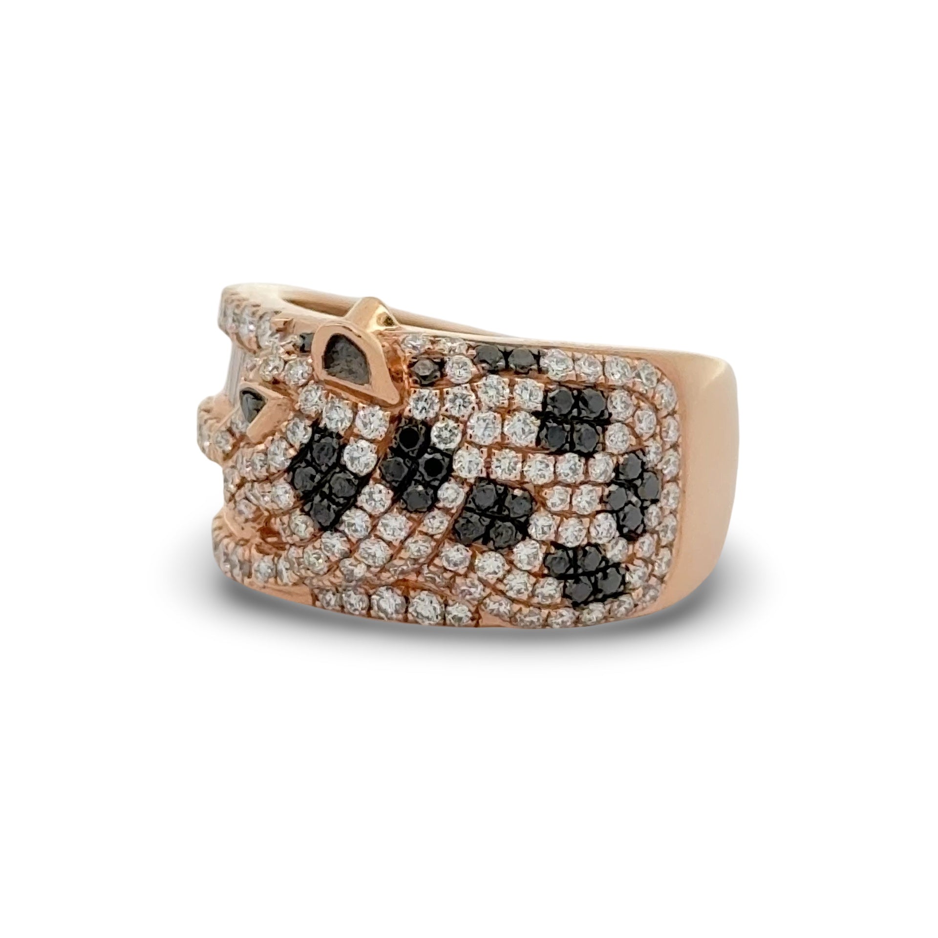 Effy Ring, Mixed Diamond 1.54 cttw White-Black, 14K Rose Gold 8.22g. 12348