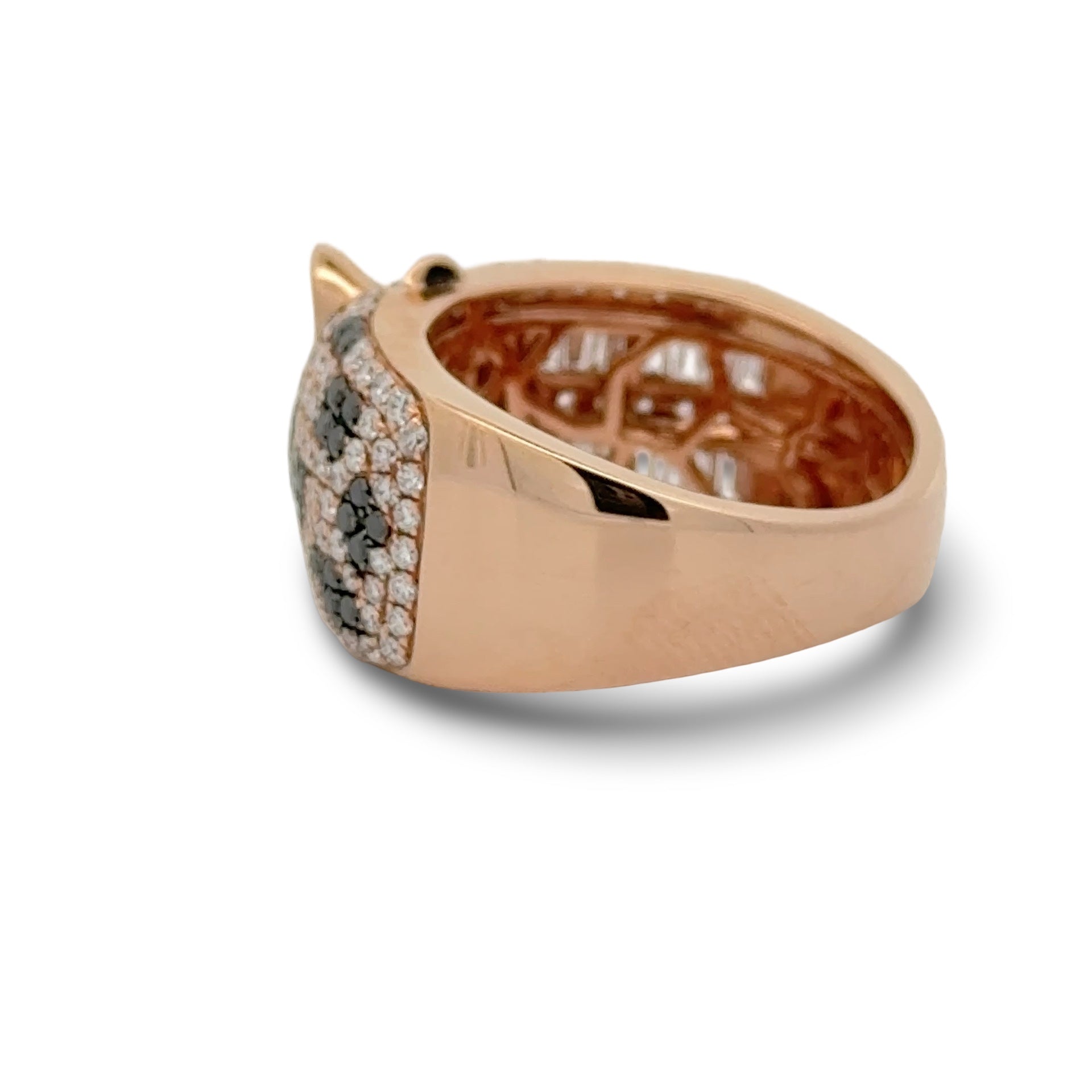 Effy Ring, Mixed Diamond 1.54 cttw White-Black, 14K Rose Gold 8.22g. 12348
