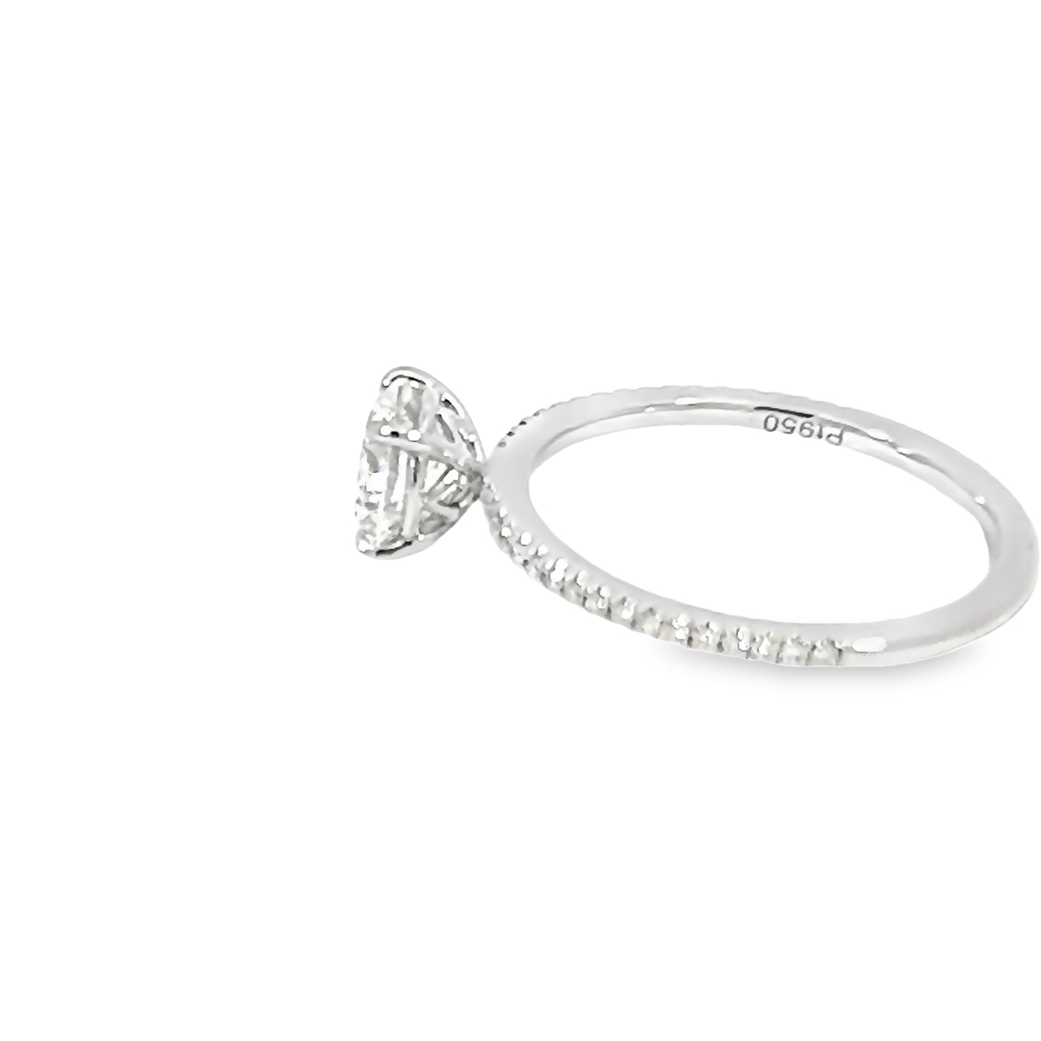 Round Brilliant Diamond Engagement Ring With Accented Shank