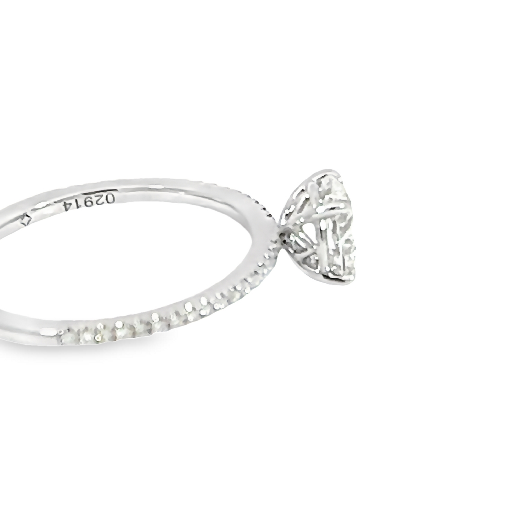 Round Brilliant Diamond Engagement Ring With Accented Shank