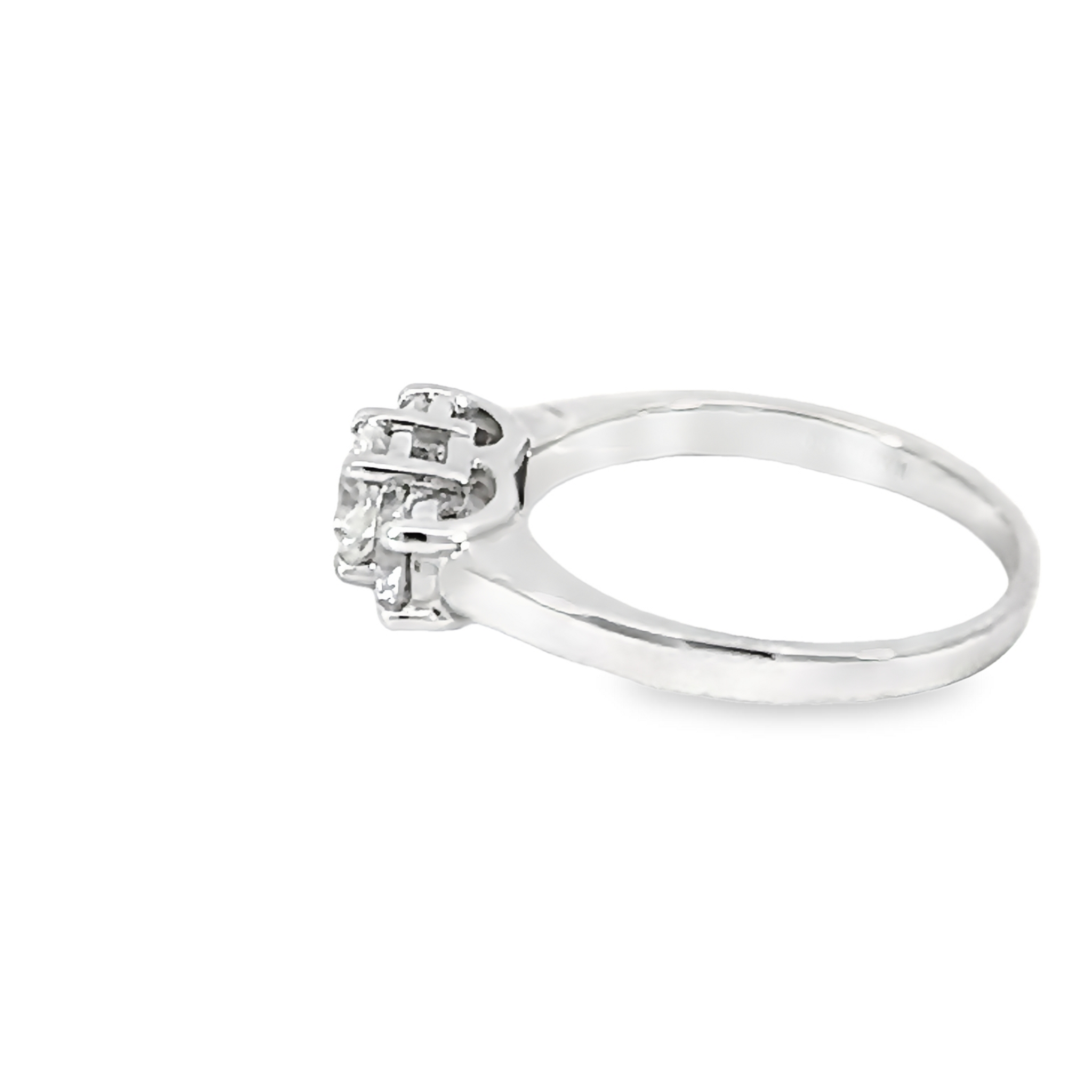 Round Brilliant Three Stone Diamond Engagement Ring