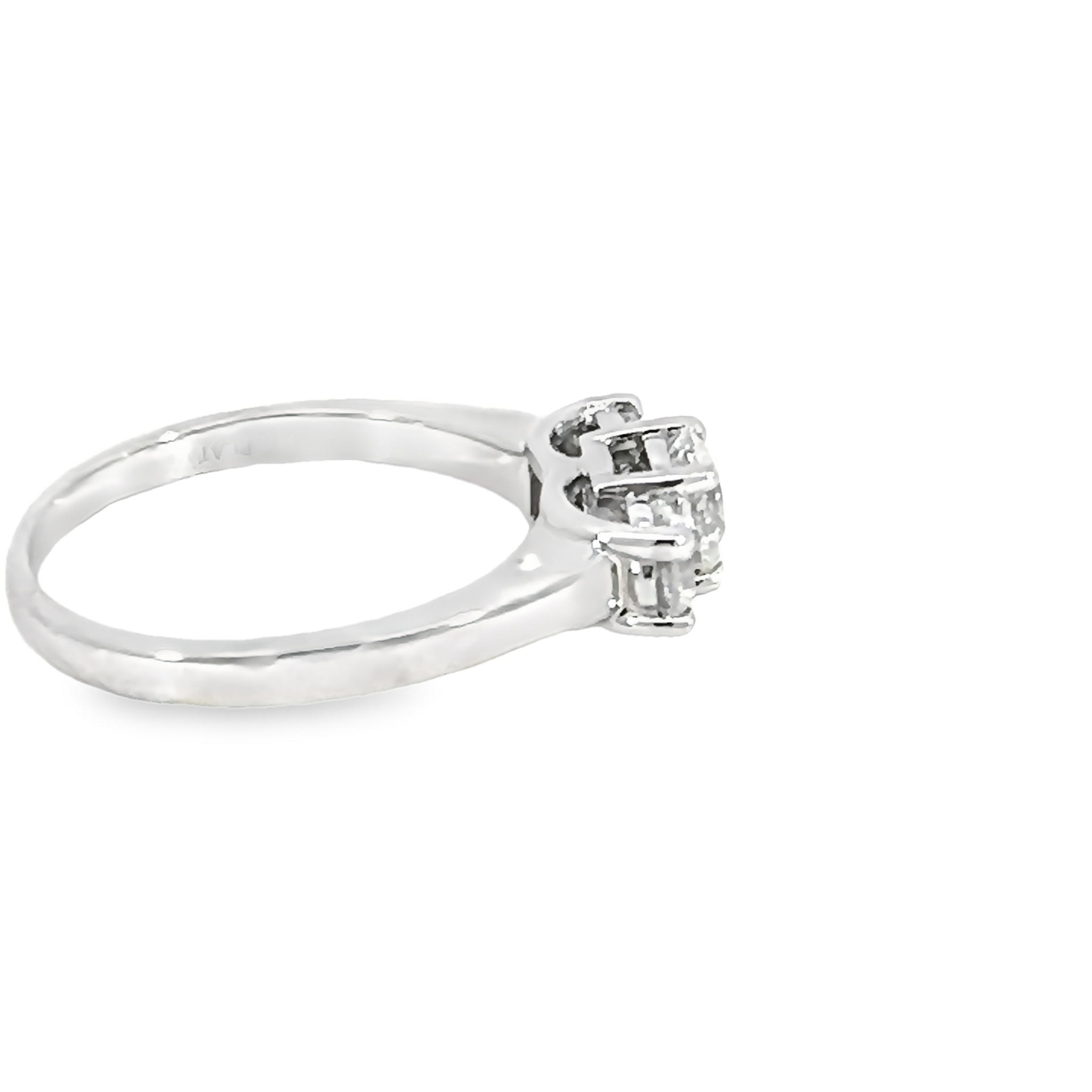 Round Brilliant Three Stone Diamond Engagement Ring