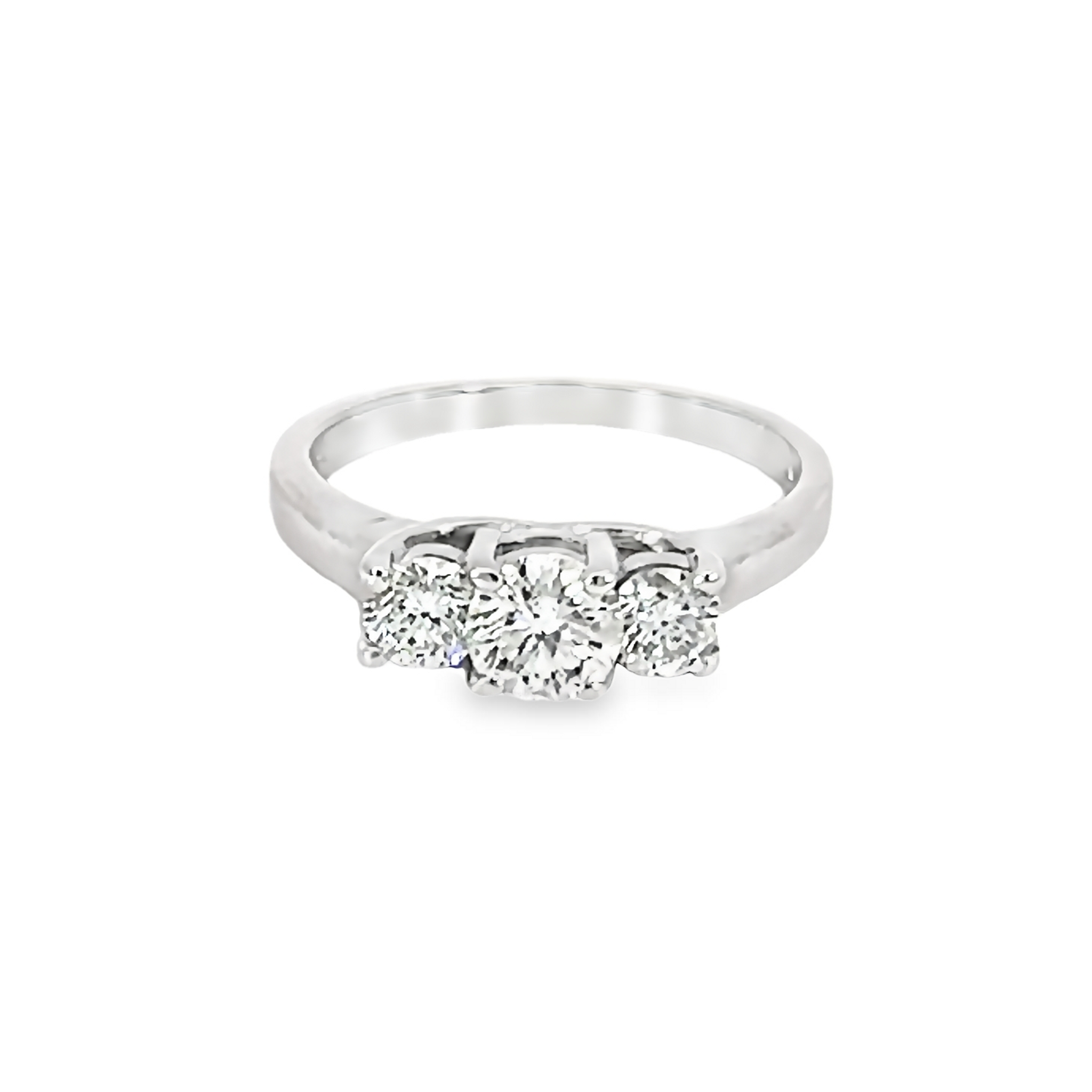 Round Brilliant Three Stone Diamond Engagement Ring