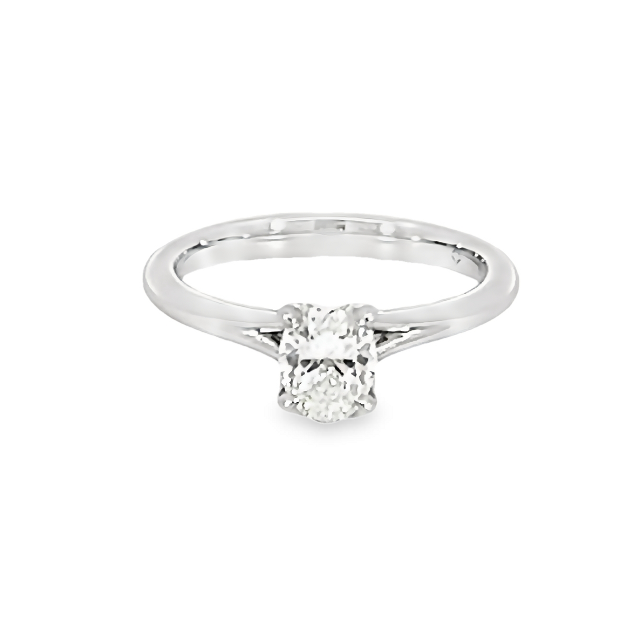 Oval Solitaire Diamond Engagement Ring