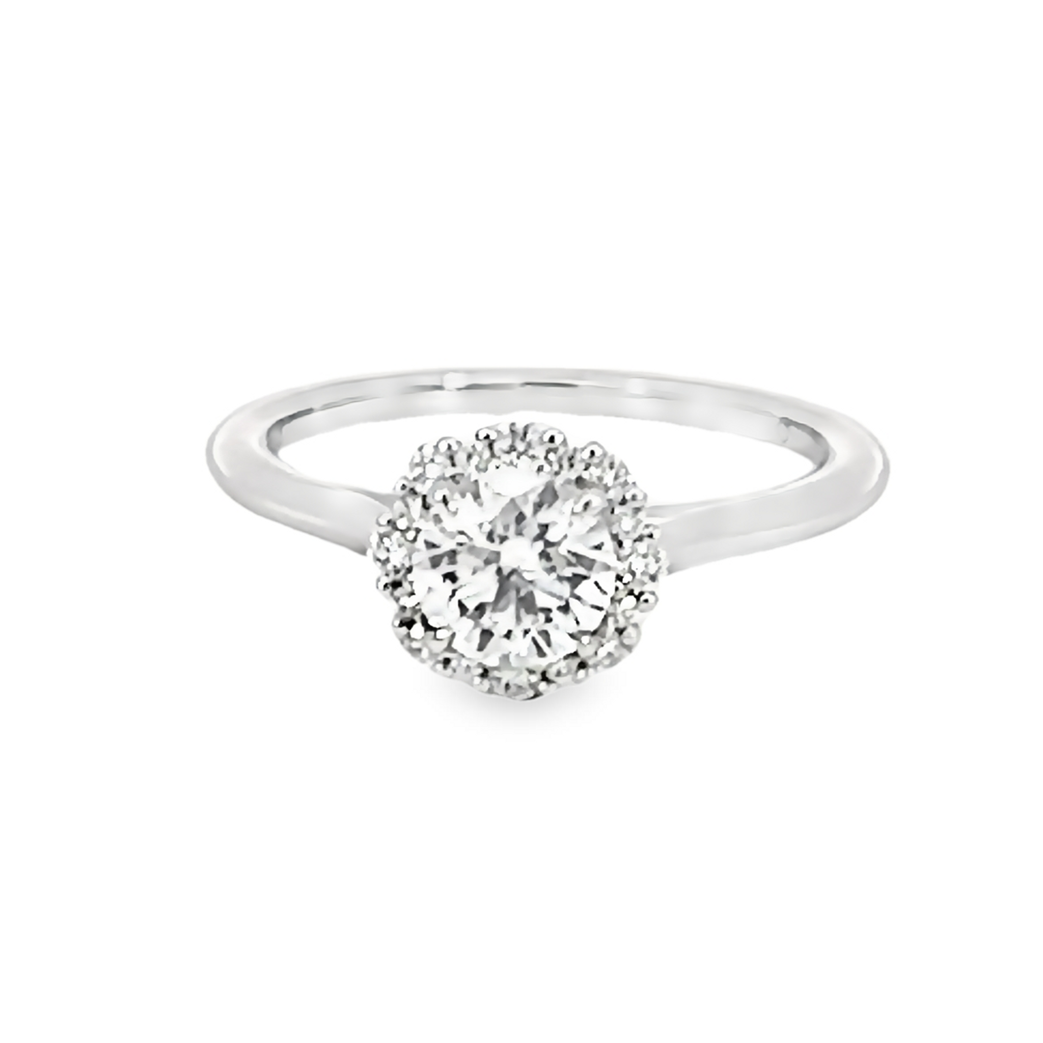 Round Brilliant Diamond Engagement Ring With Halo