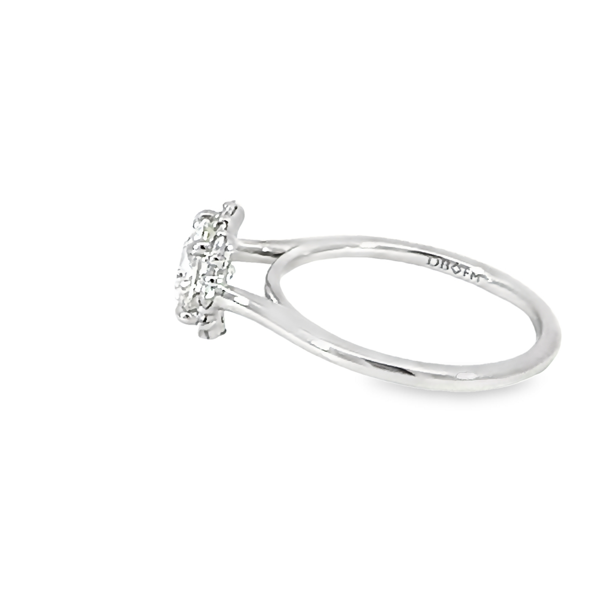 Round Brilliant Solitaire Diamond Engagement Ring With Halo