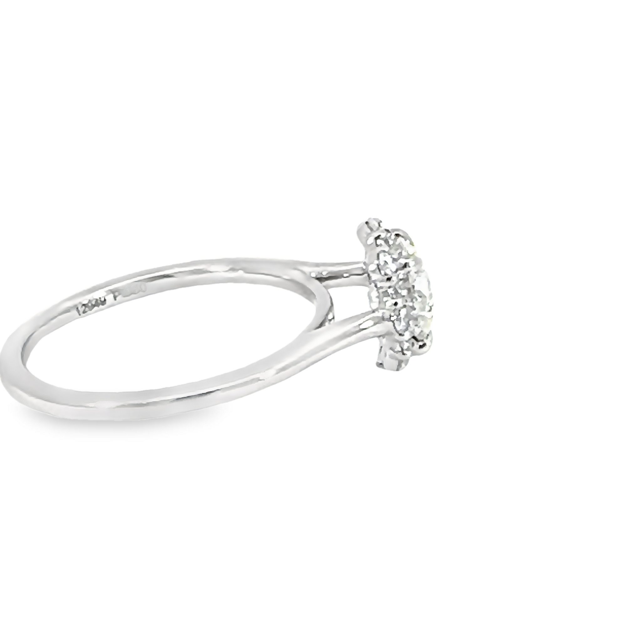 Round Brilliant Solitaire Diamond Engagement Ring With Halo