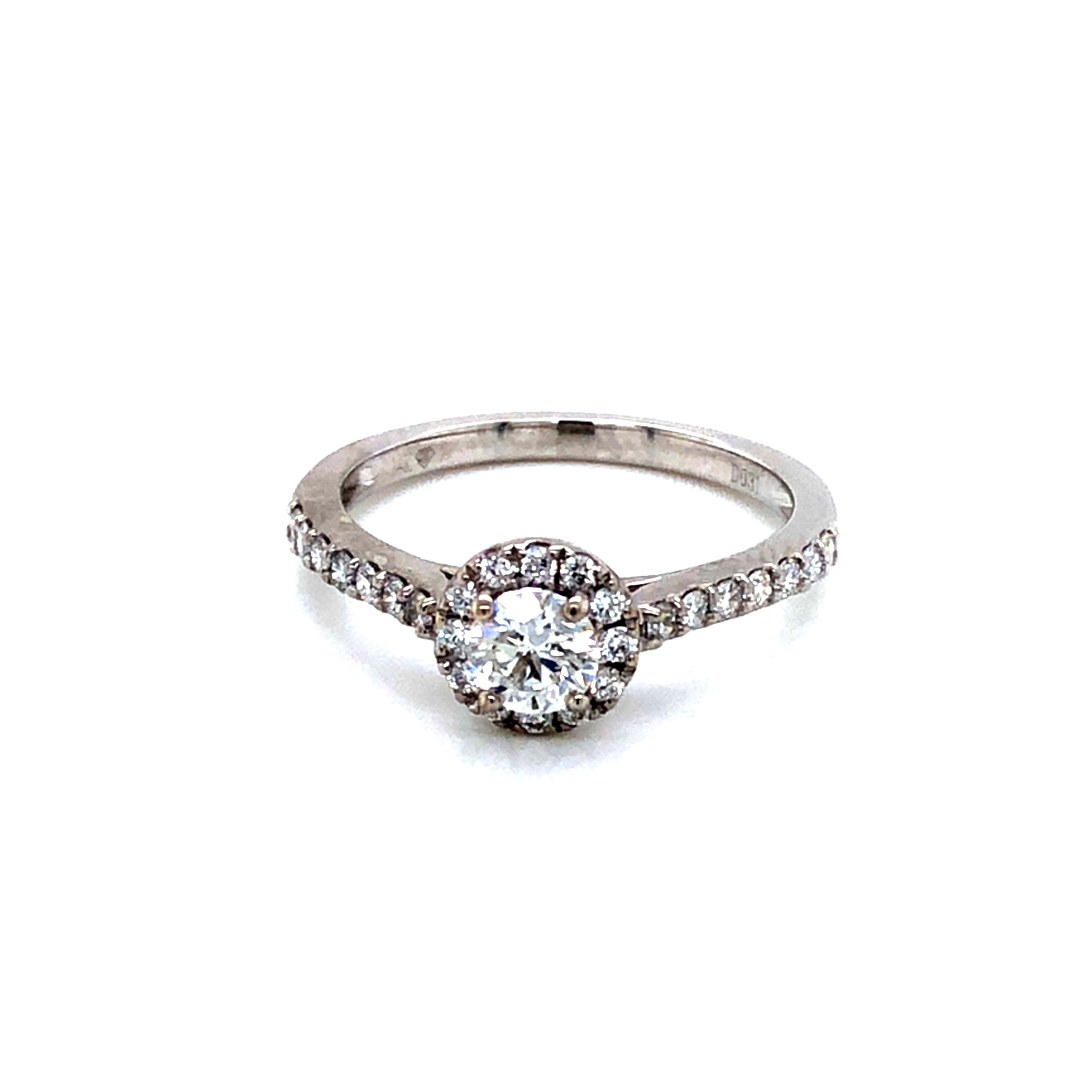 Halo Round Brilliant Cut Engagement Ring