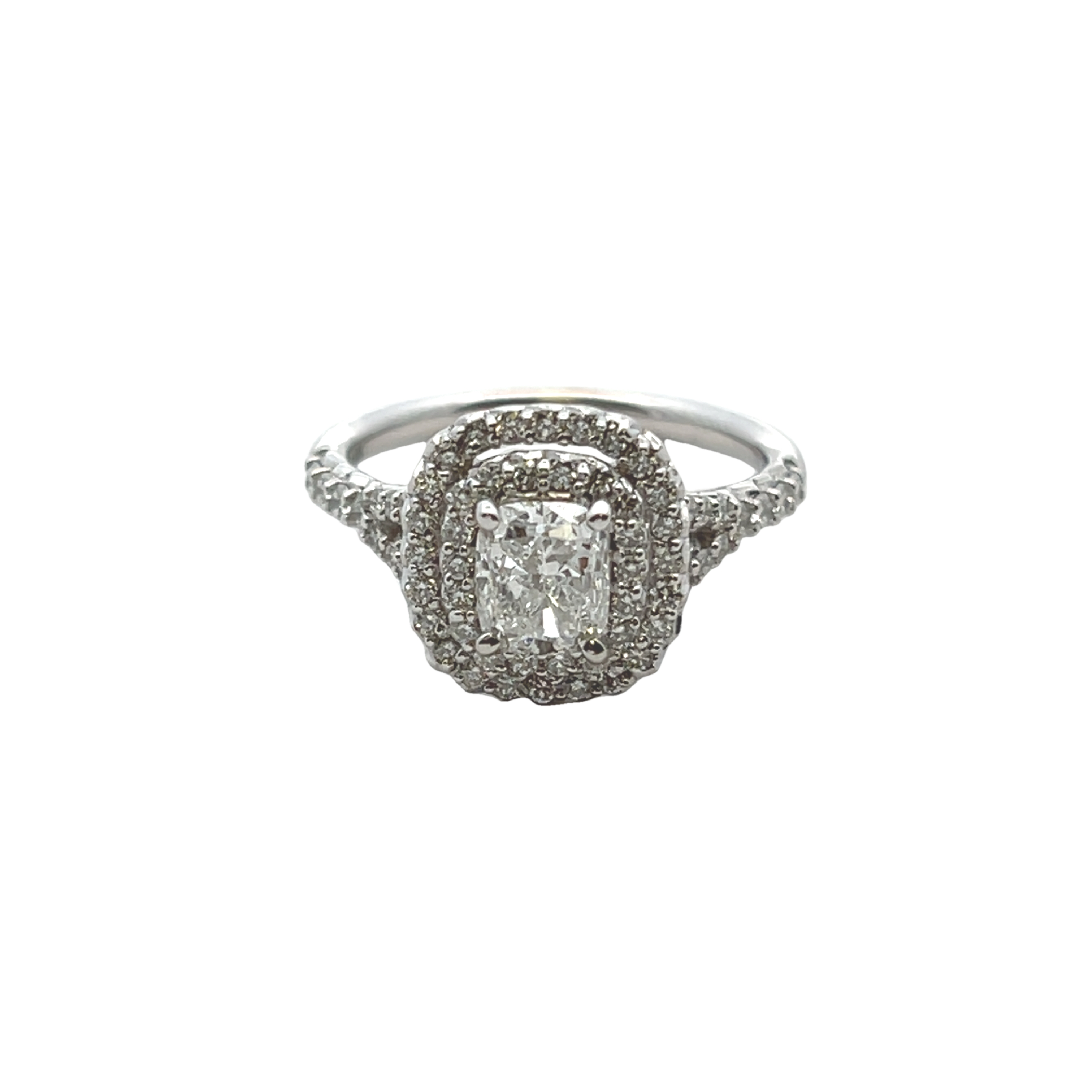 14k White Gold Diamond Engagement Ring