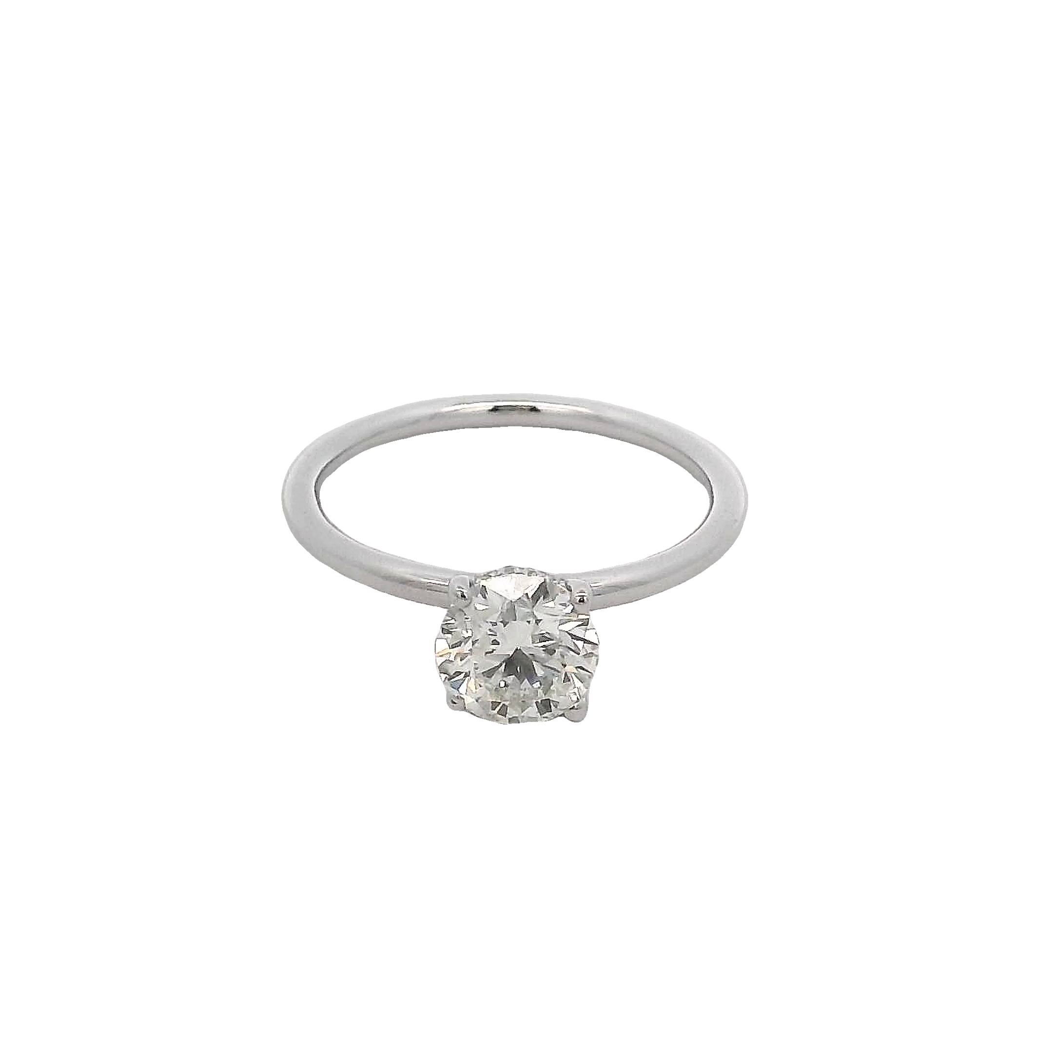 14k White Gold Solitaire Engagement Ring