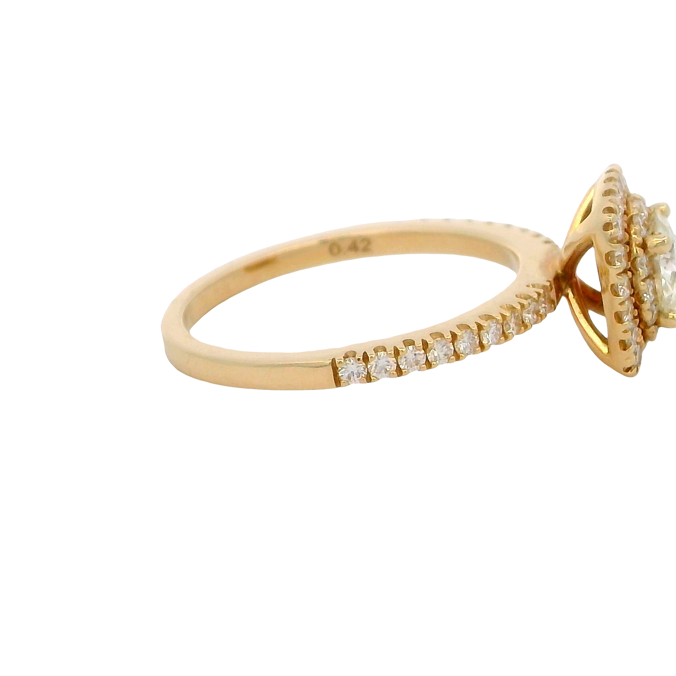 14k Yellow Gold Diamond Engagement Ring