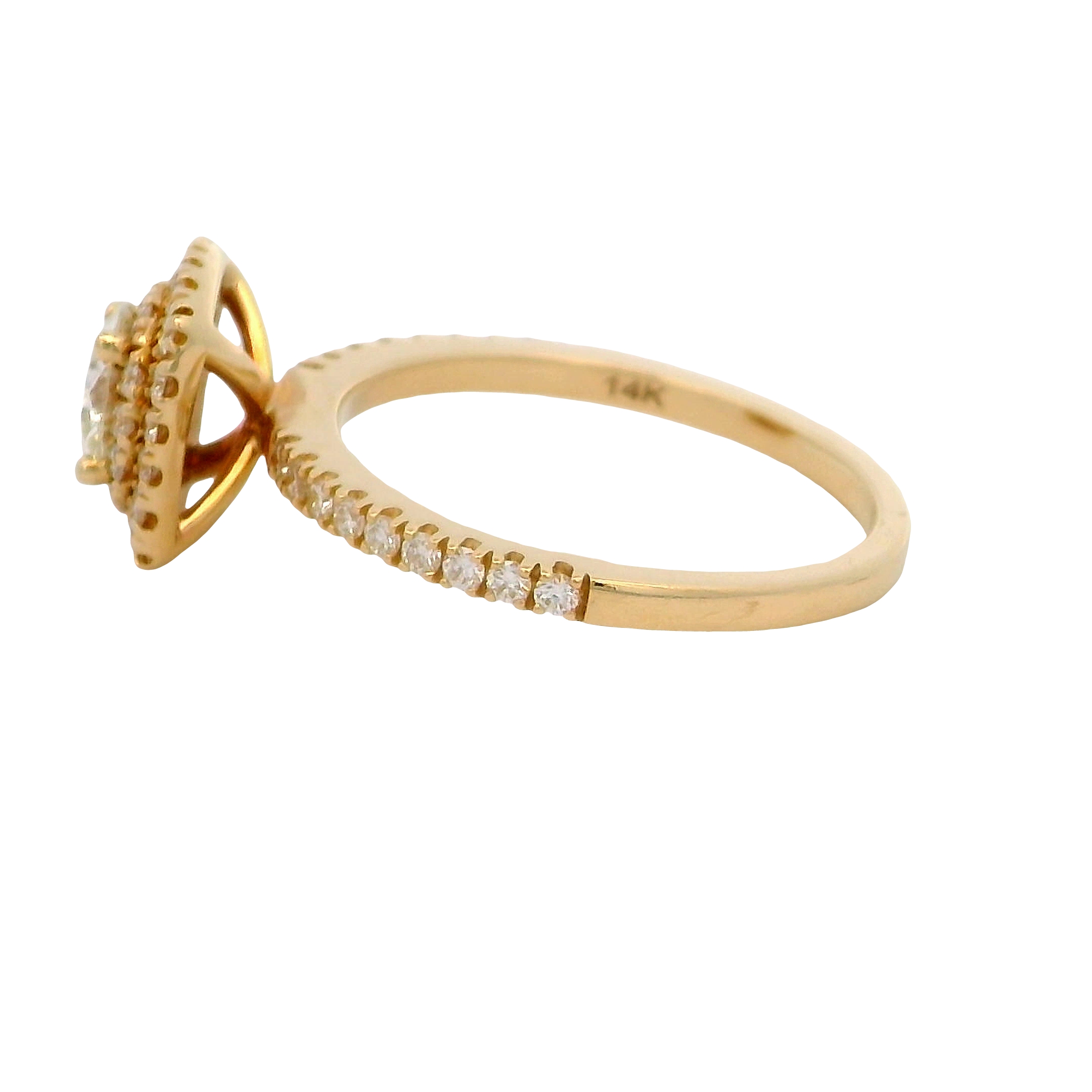 14k Yellow Gold Diamond Engagement Ring