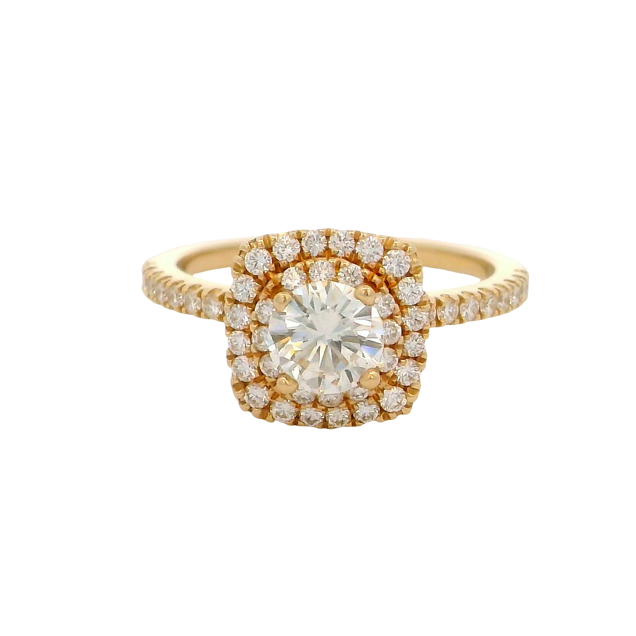14k Yellow Gold Diamond Engagement Ring