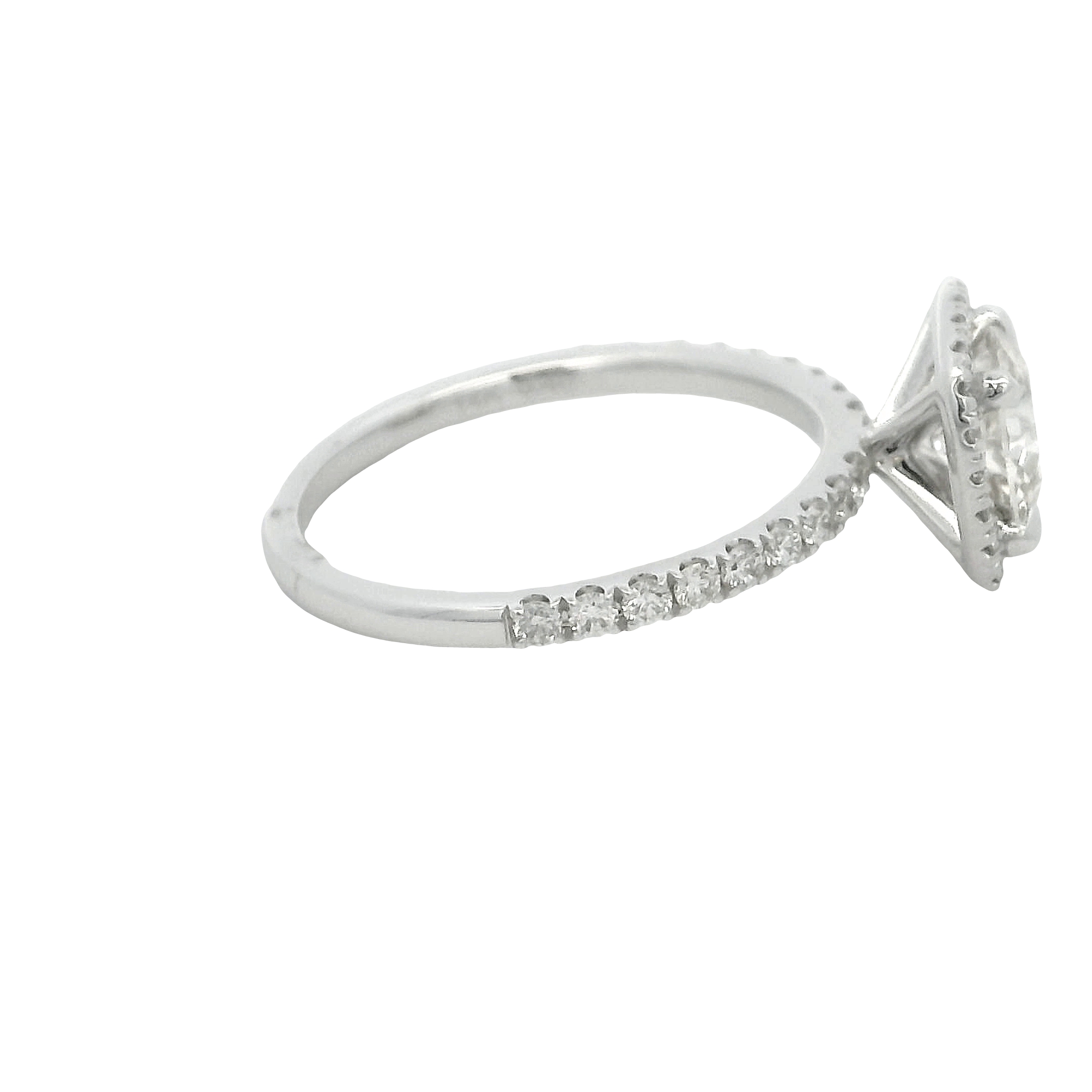 14k White Gold Diamond Engagement Ring